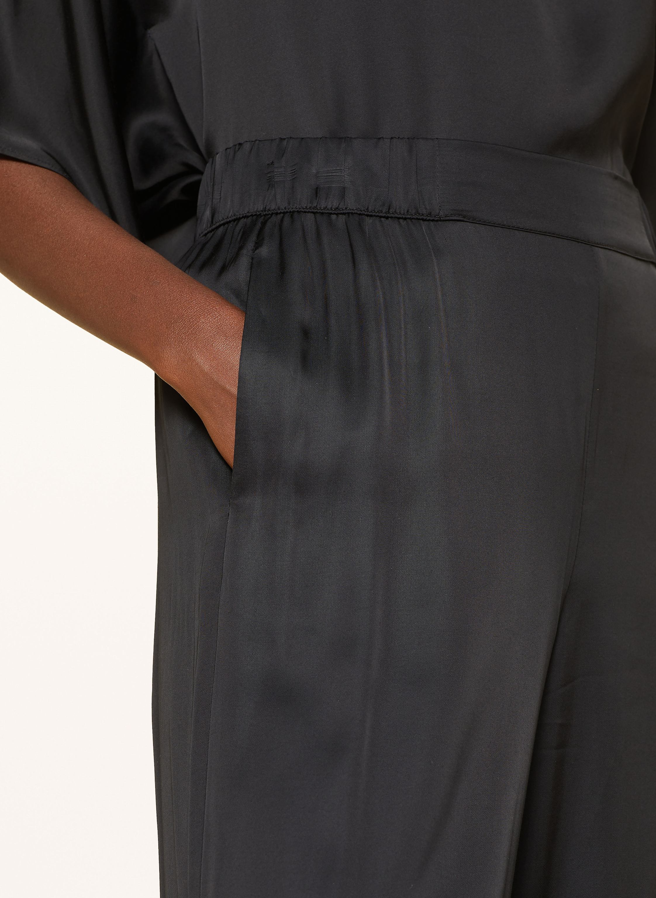 Thumbnail - S.Oliver Black Label Marlenehose Aus Satin schwarz