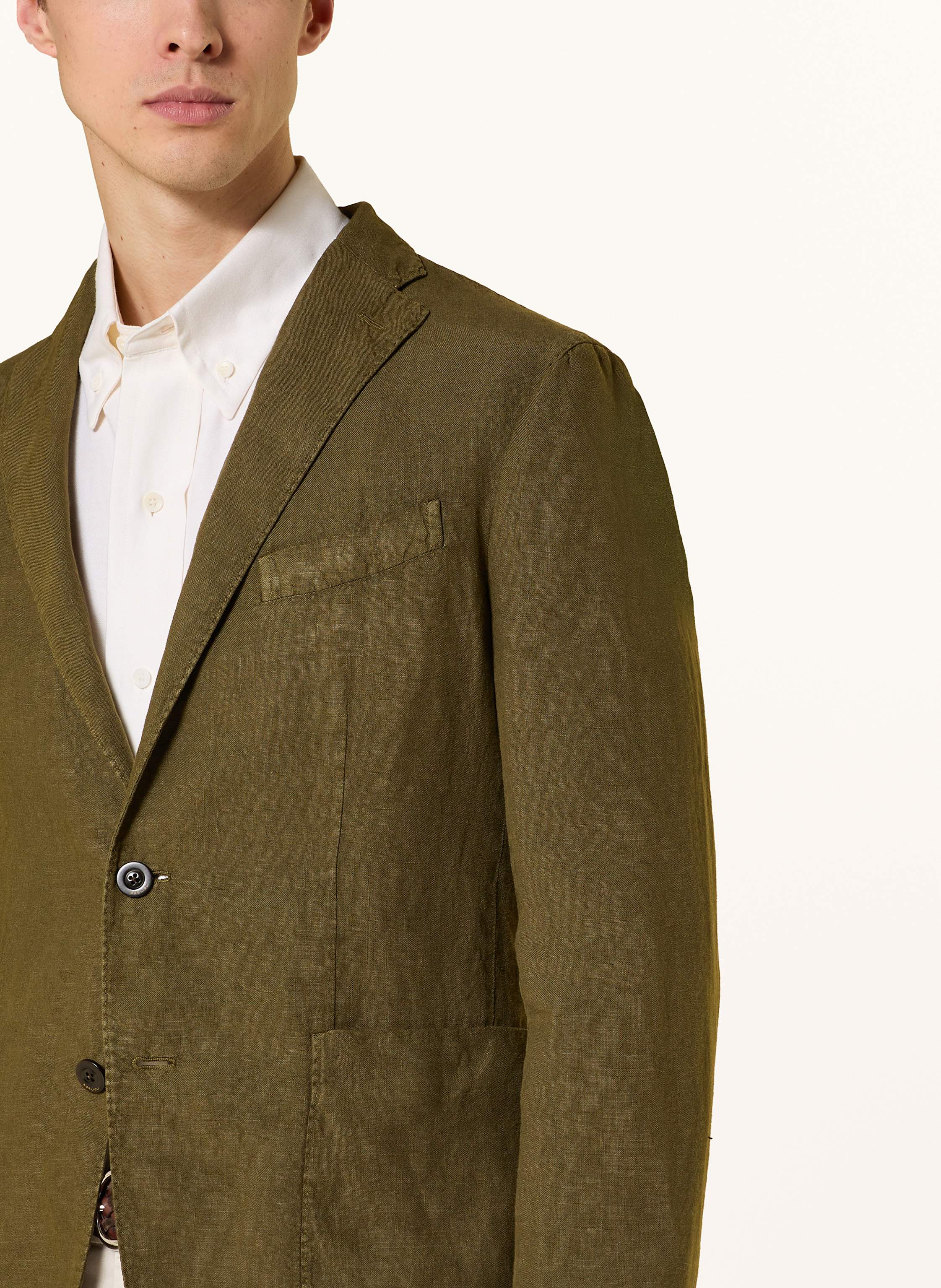 Thumbnail - Boglioli Leinensakko Slim Fit gruen