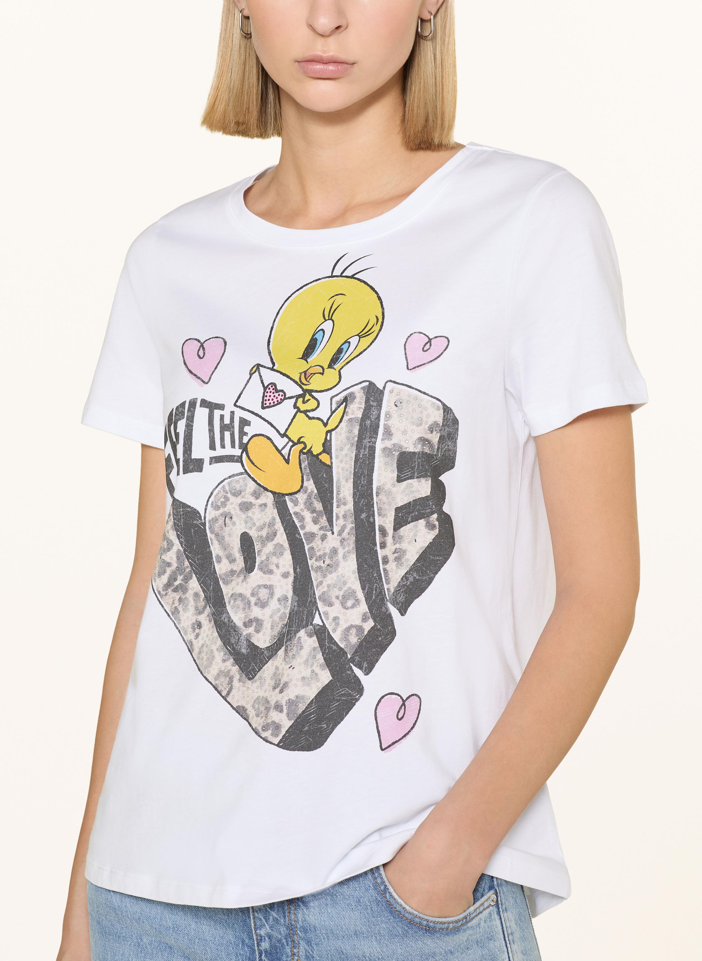 Thumbnail - Frogbox T-Shirt Mit Schmucksteinen weiss