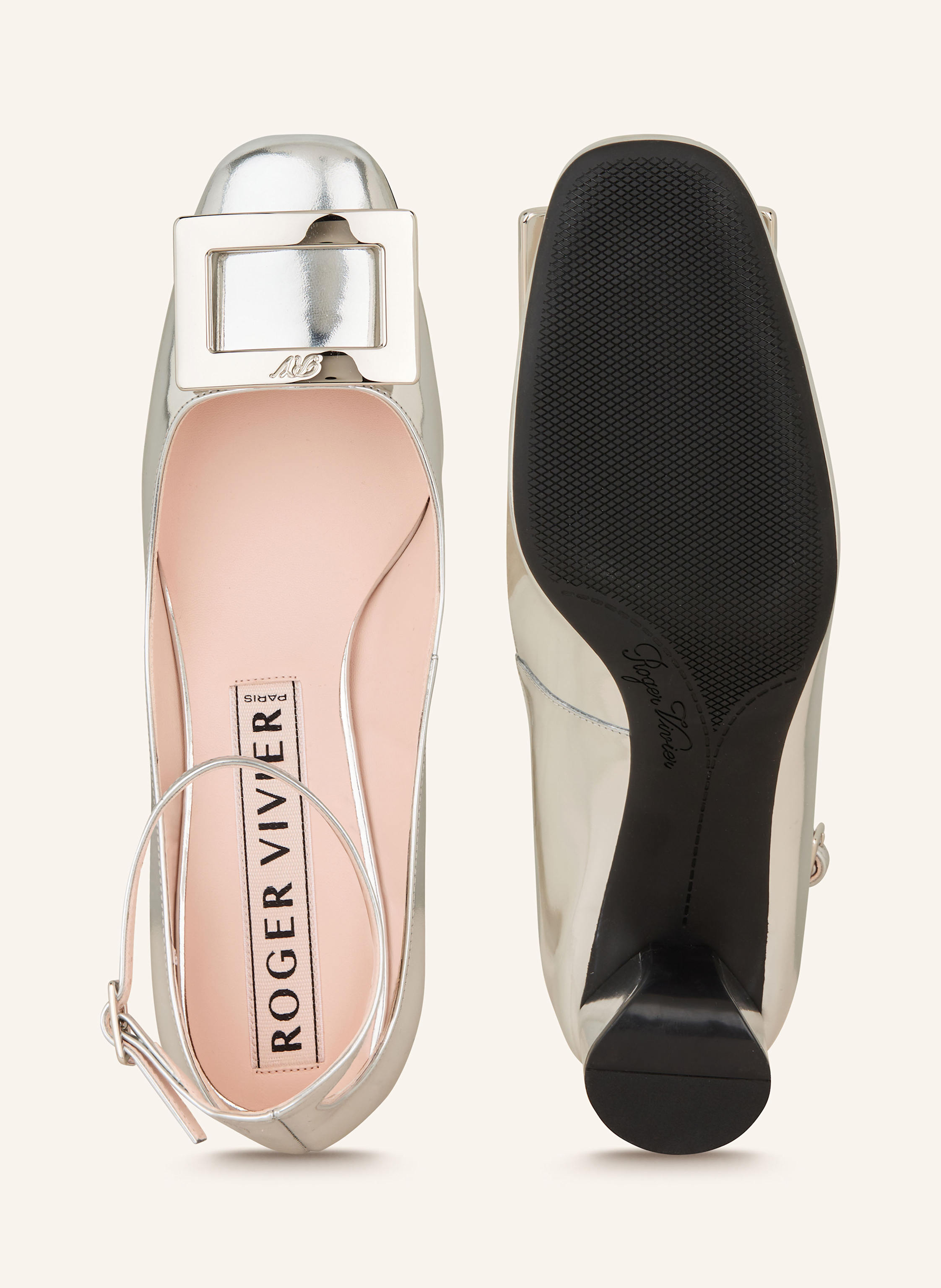 Thumbnail - Roger Vivier Slingpumps U Look silber