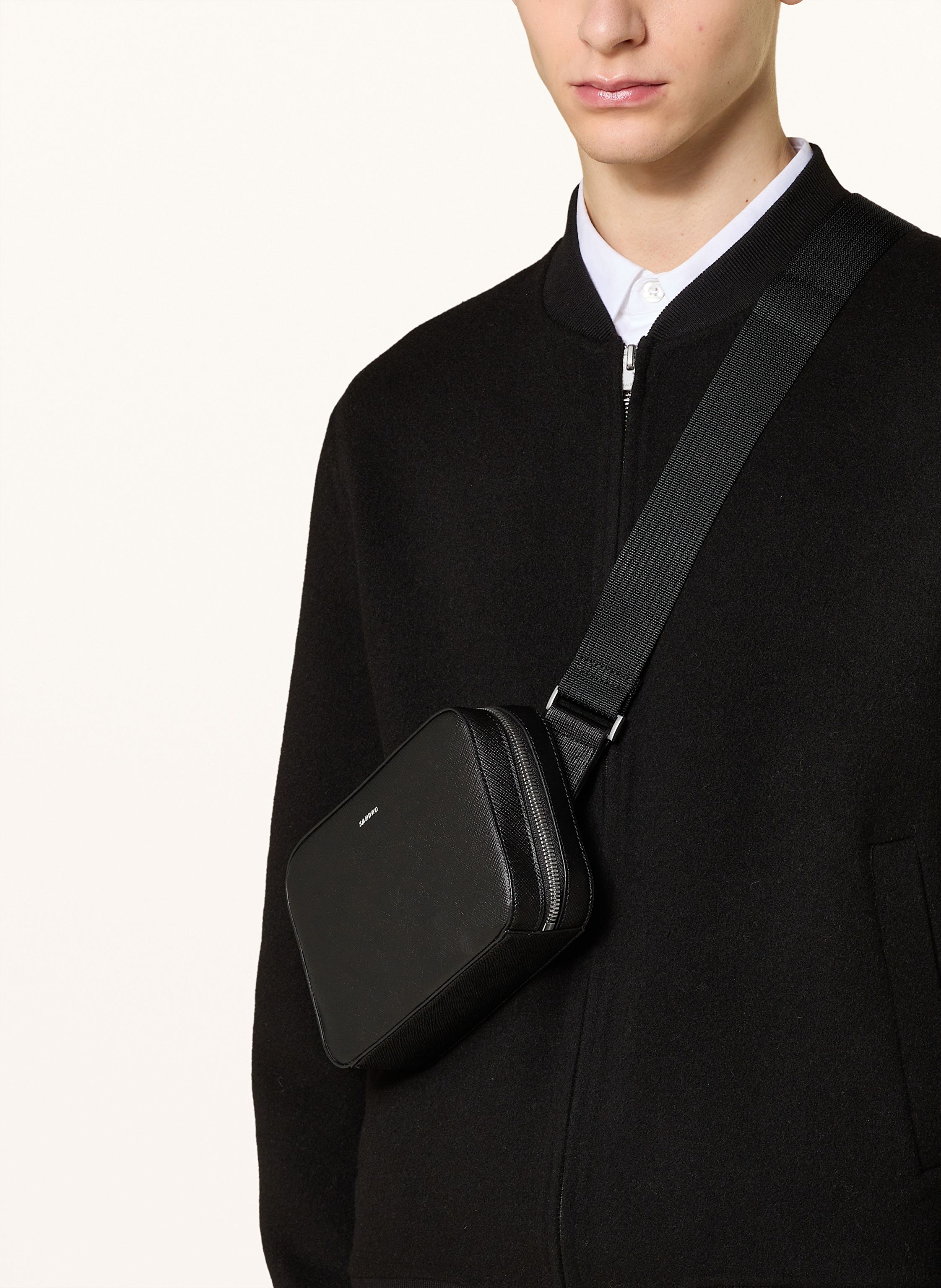 Thumbnail - Sandro Saffiano-Gürteltasche schwarz