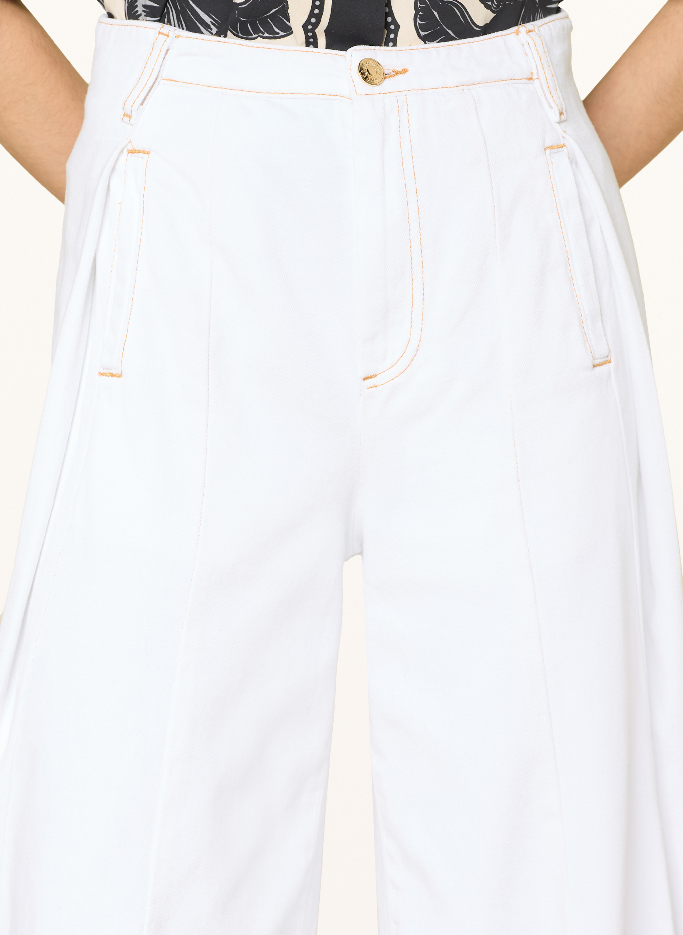 Thumbnail - Sandro Straight Jeans weiss