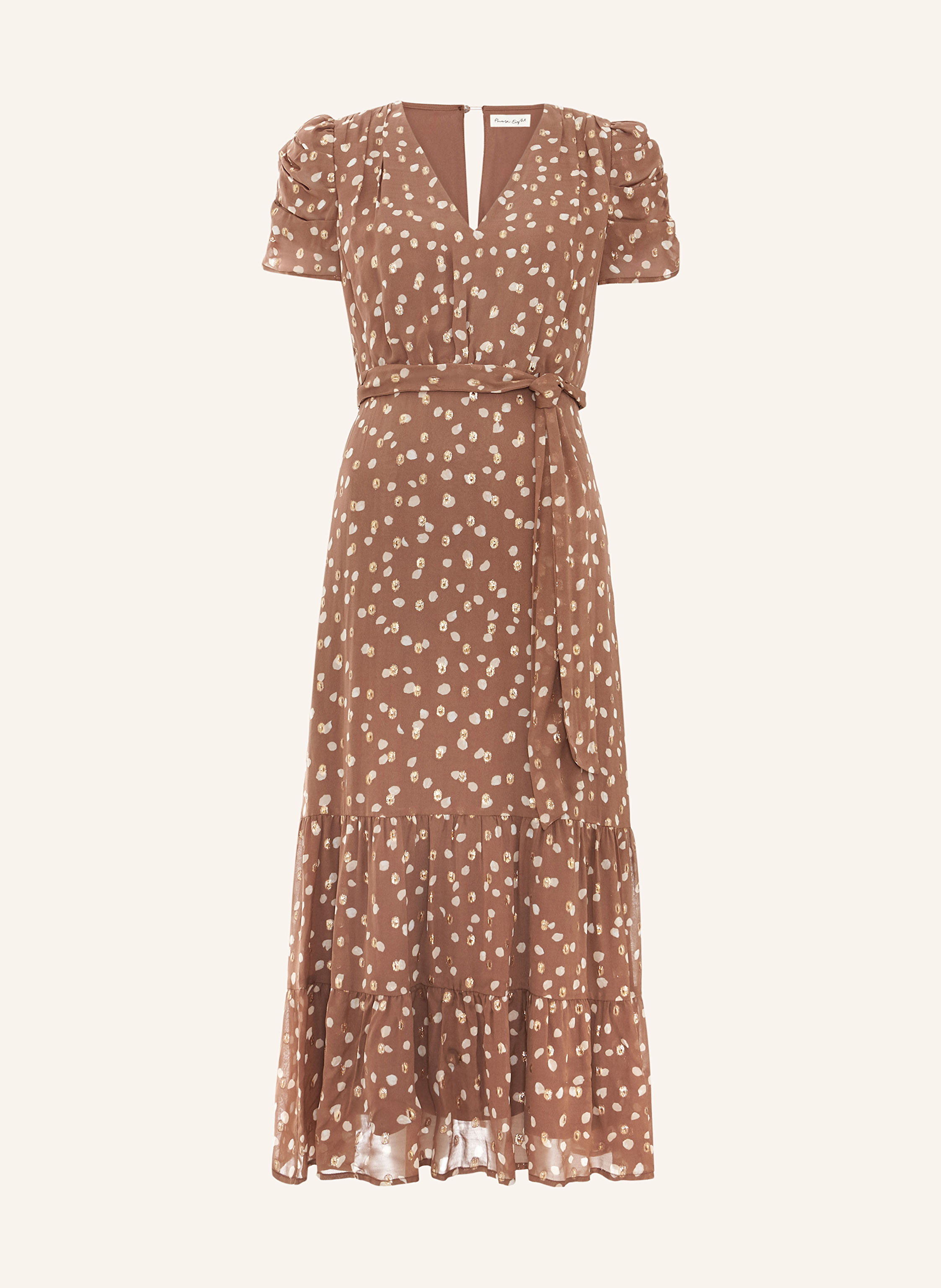 check-print colour-block dress