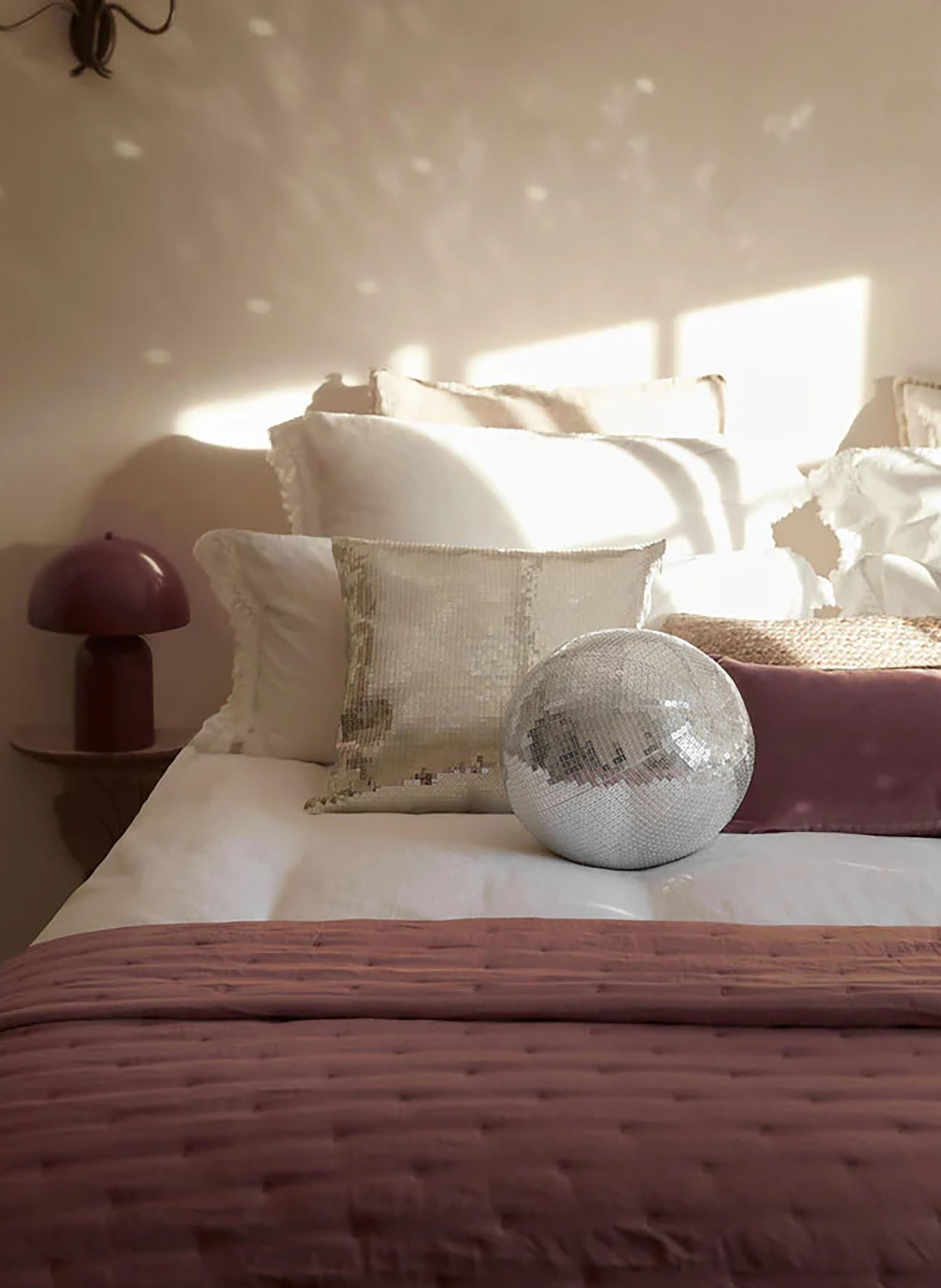 Thumbnail - Westwing Collection Dekokissen Diva Mit Pailletten silber