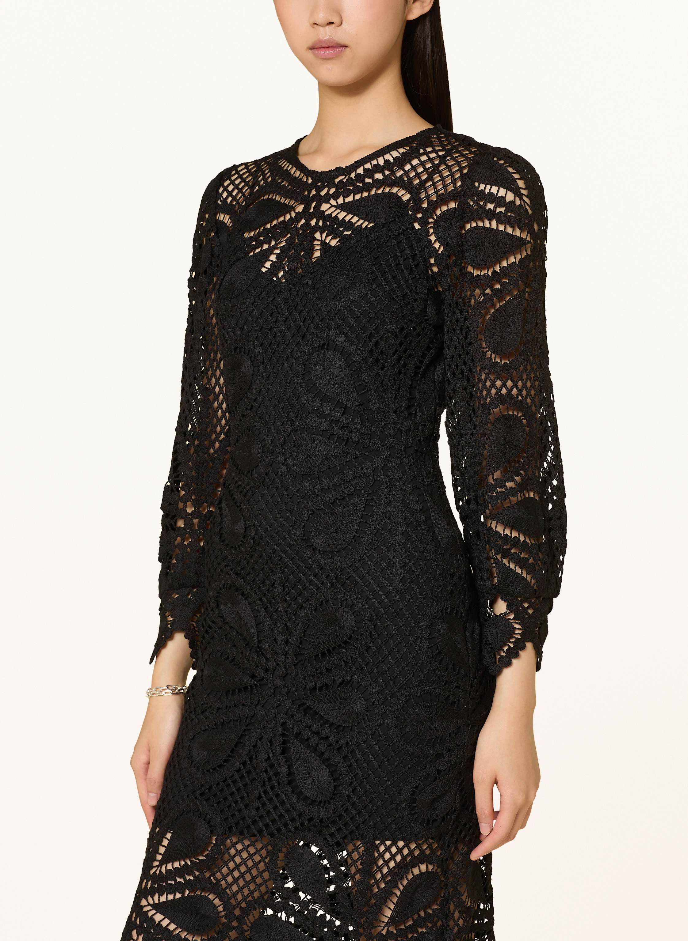 Thumbnail - Ba&Sh Spitzenkleid Grace schwarz