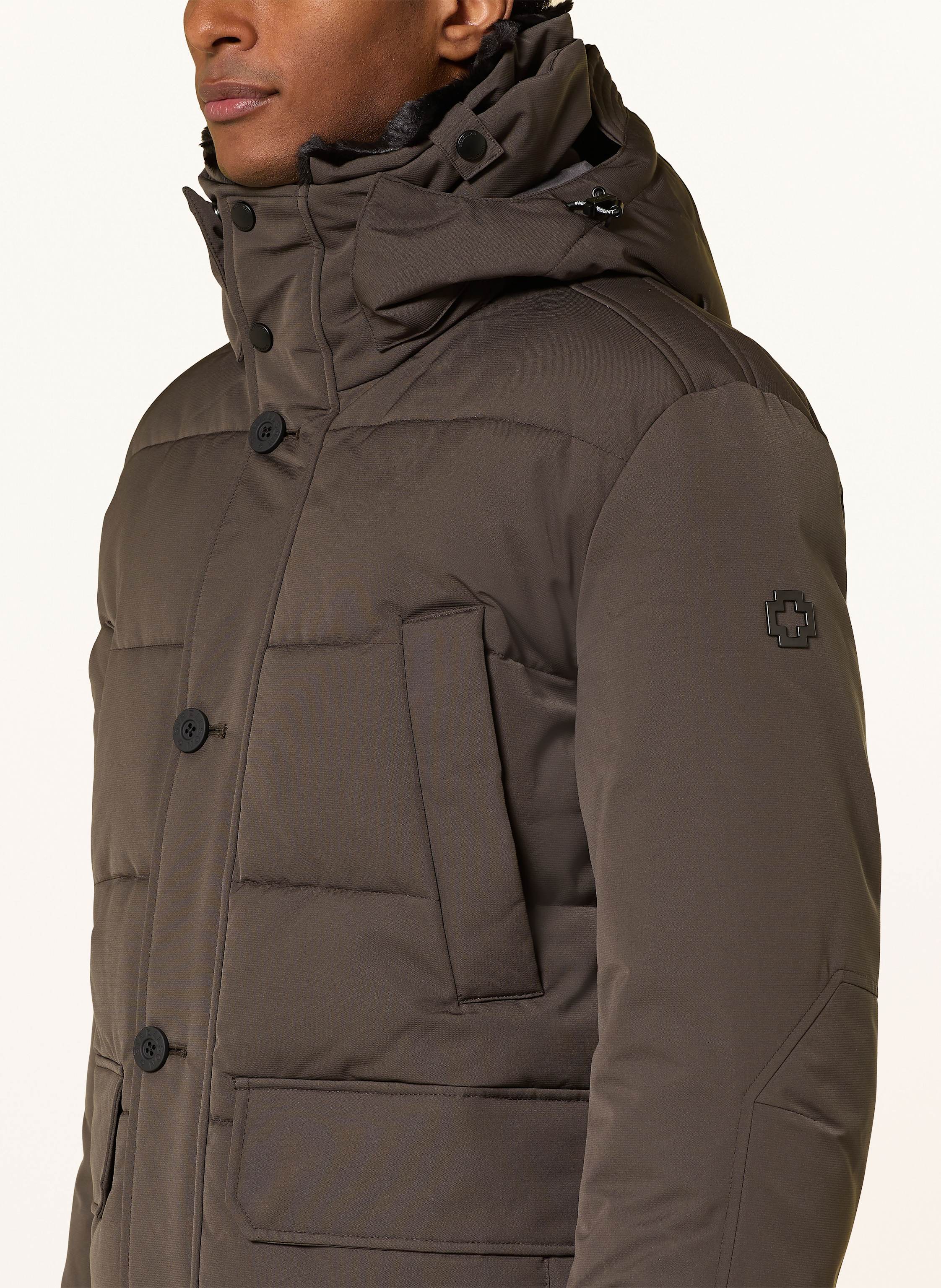 Thumbnail - Strellson Parka Plaza 2.0 Mit Kunstpelz braun