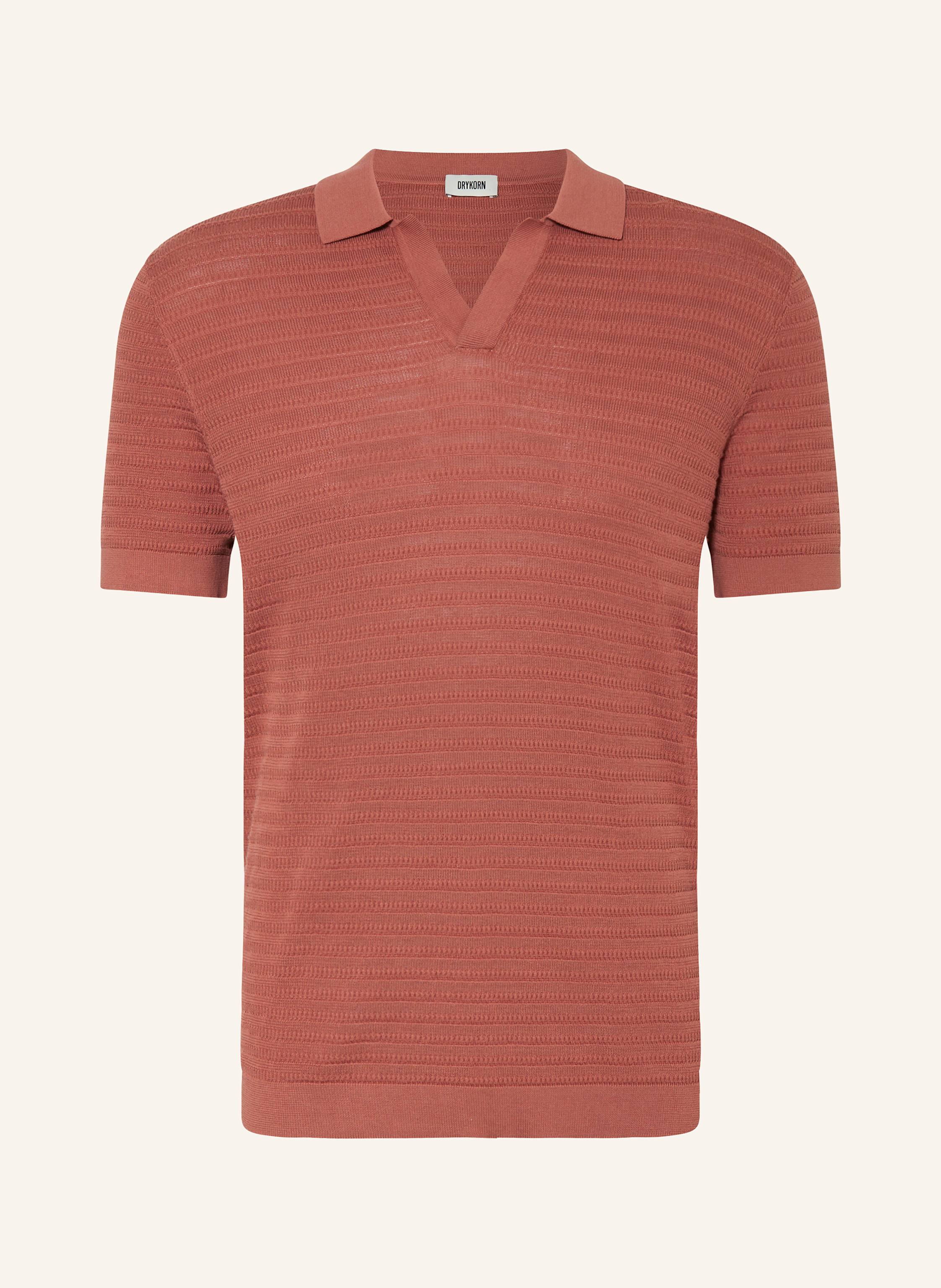 Drykorn Strick-Poloshirt Braian rot
