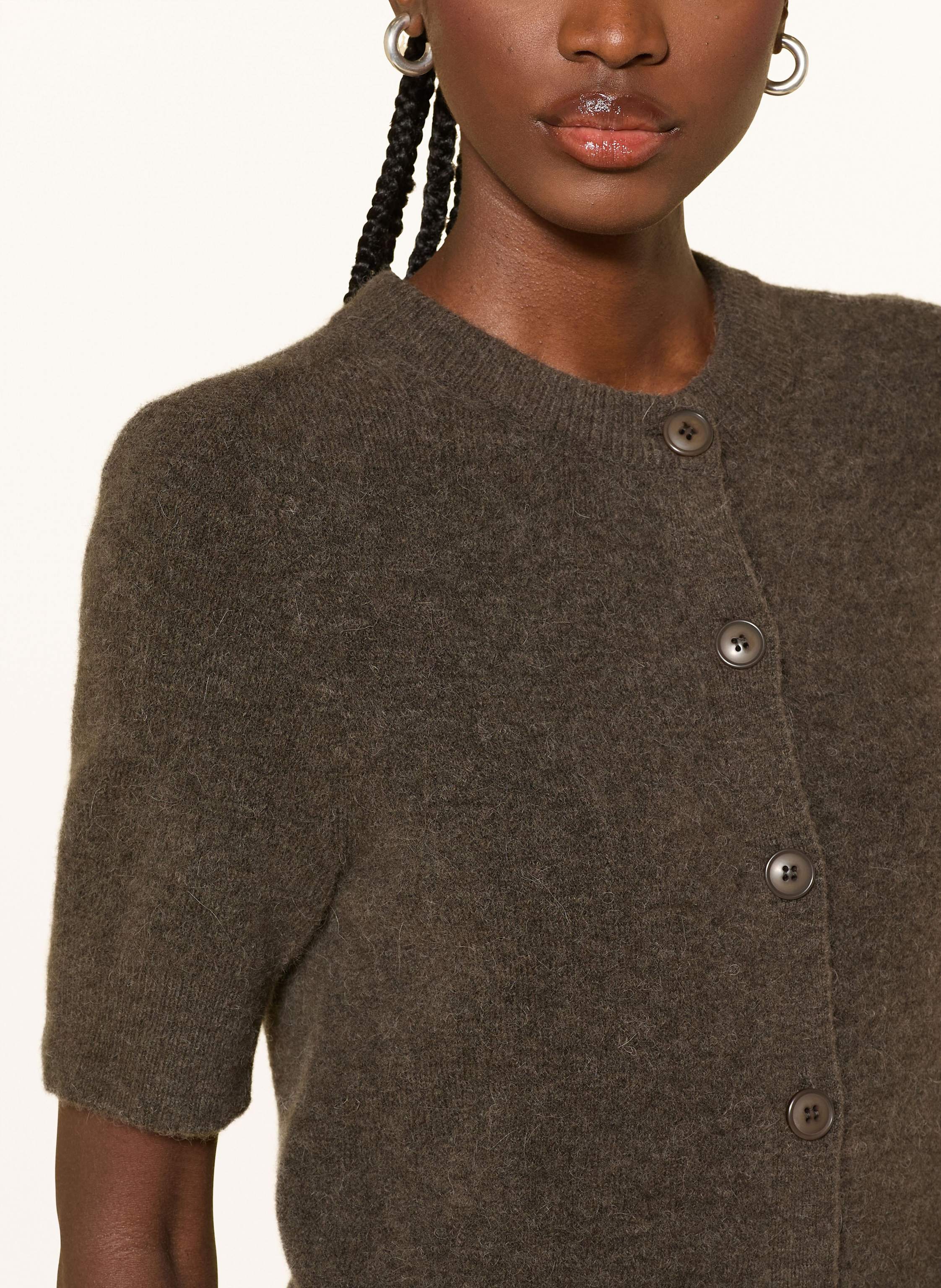 Thumbnail - Samsøe  Samsøe Strickjacke Sanoura Mit Merinowolle Und Alpaka braun