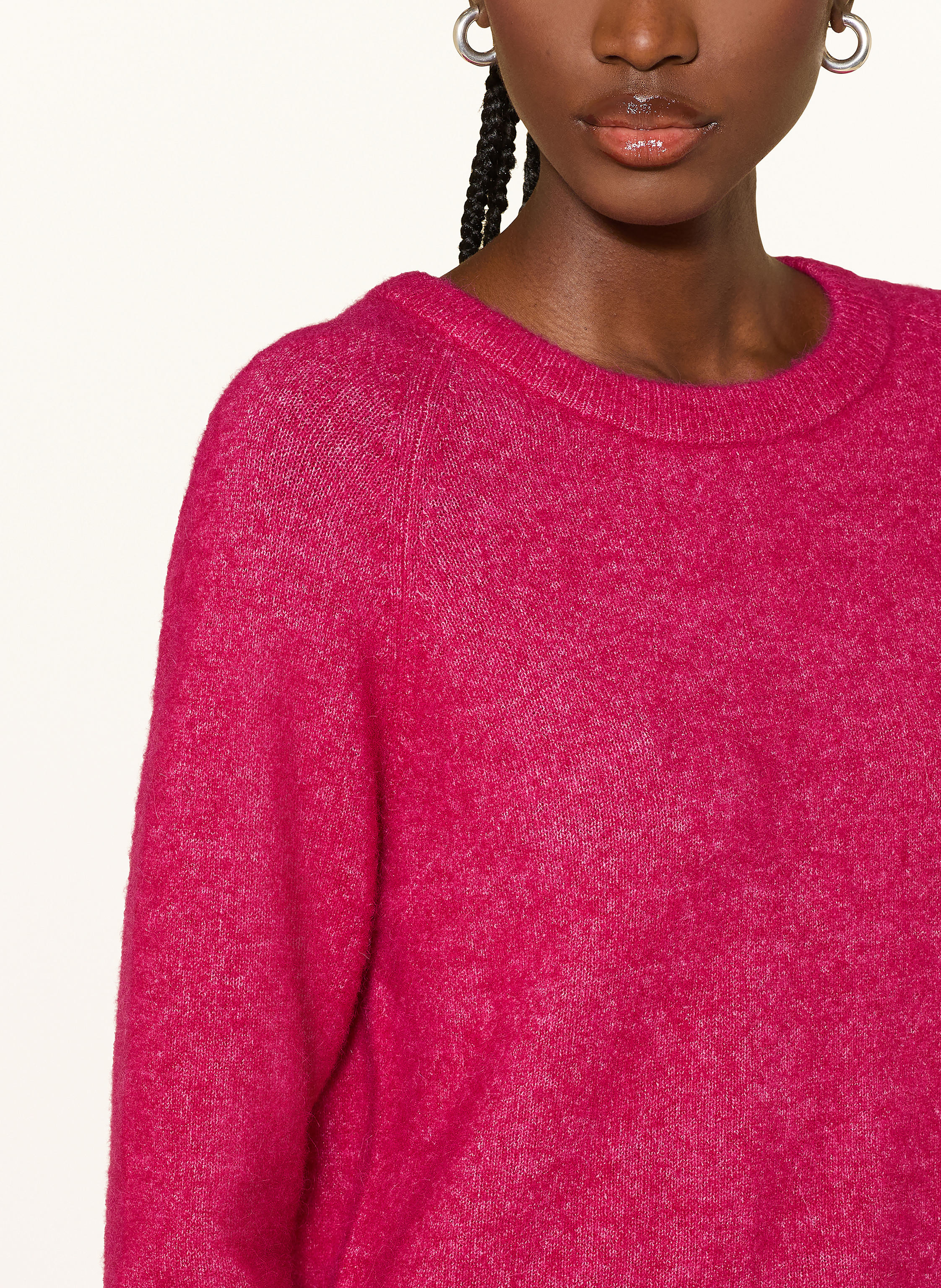 Thumbnail - Samsøe  Samsøe Pullover Nor O-N Short Mit Alpaka pink