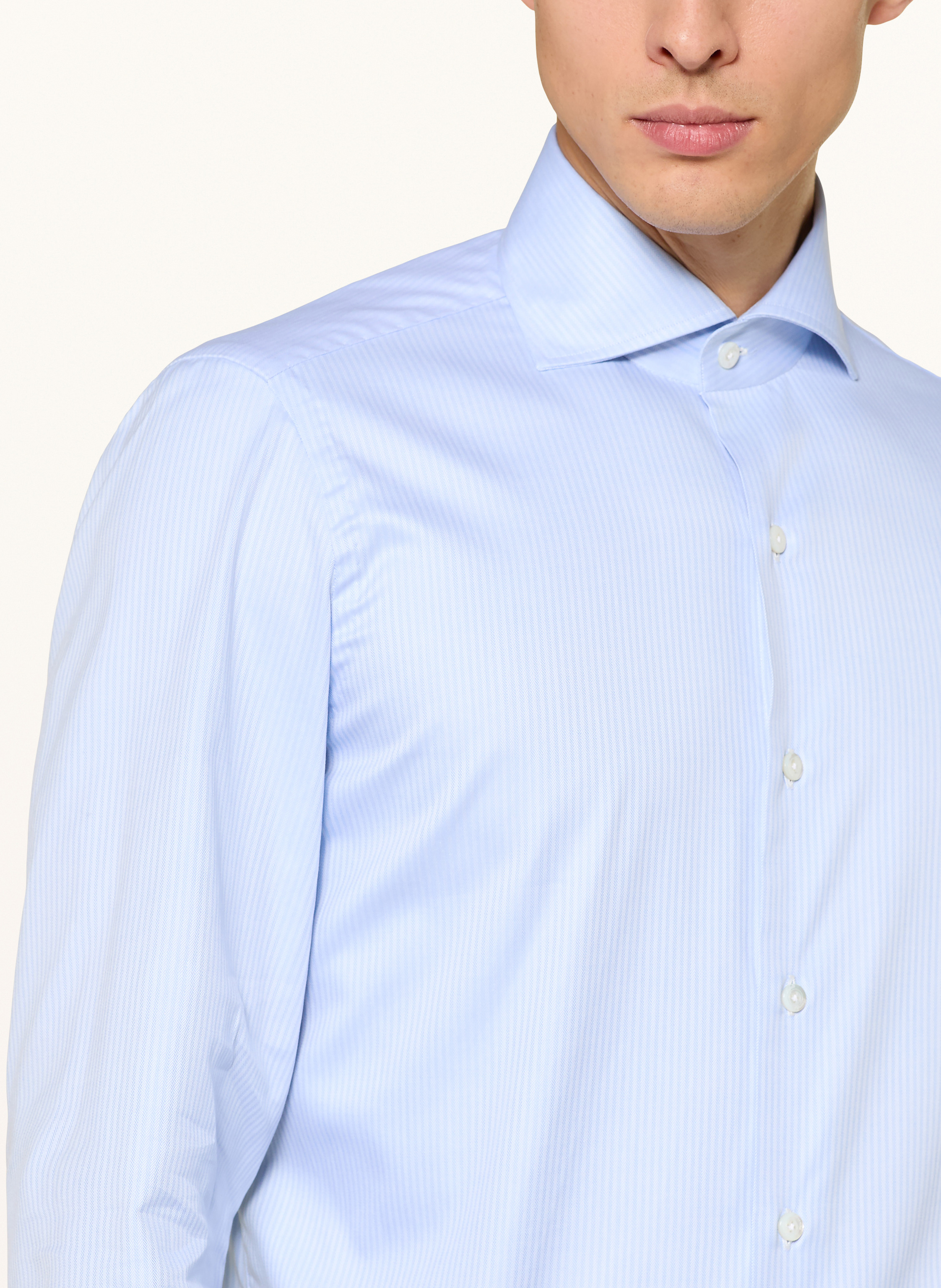 Thumbnail - Finamore 1925 Hemd Napoli Regular Fit blau