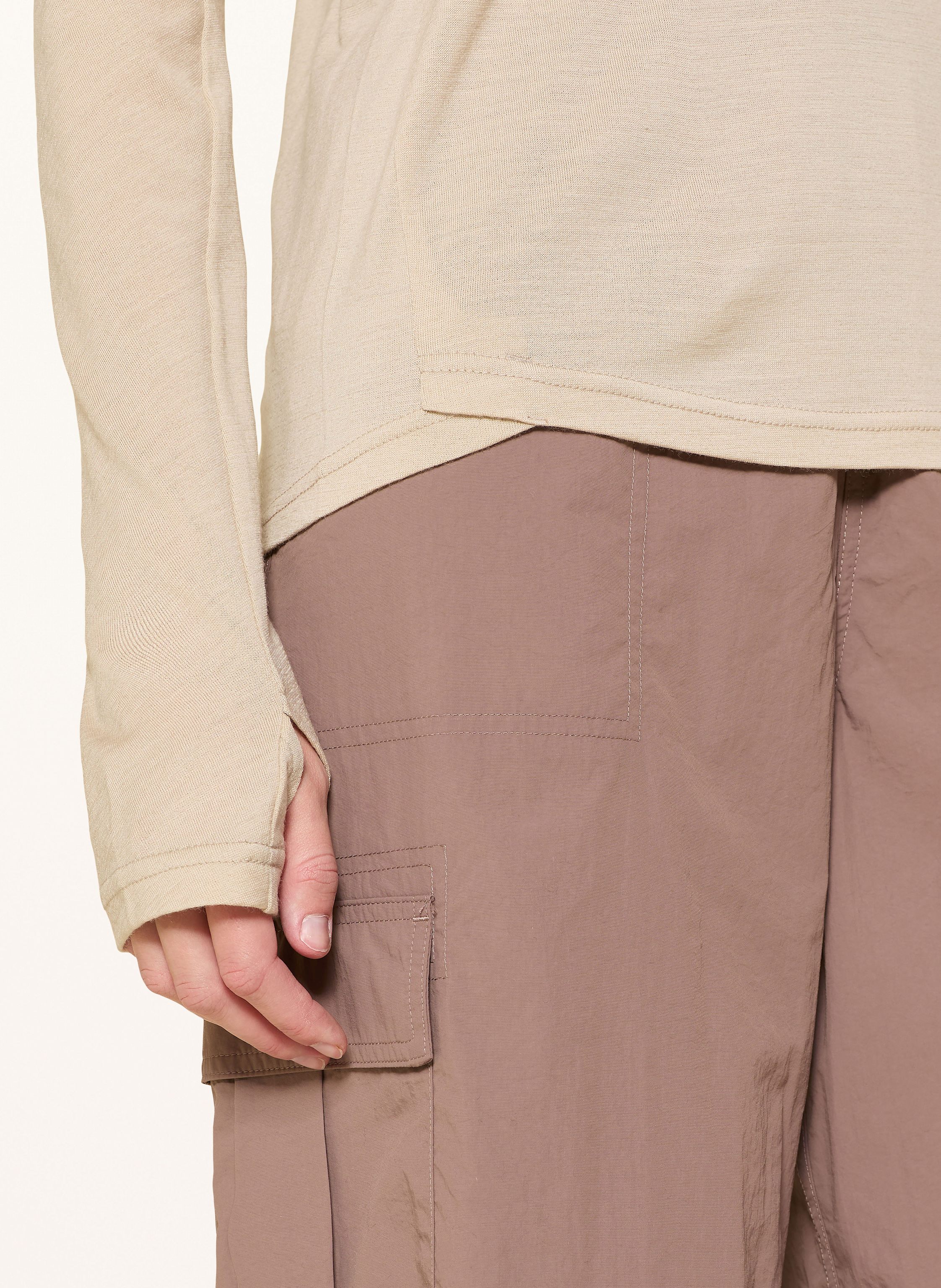 Thumbnail - Knowledgecotton Apparel Longsleeve Dynamic Wool 175 Aus Merinowolle beige