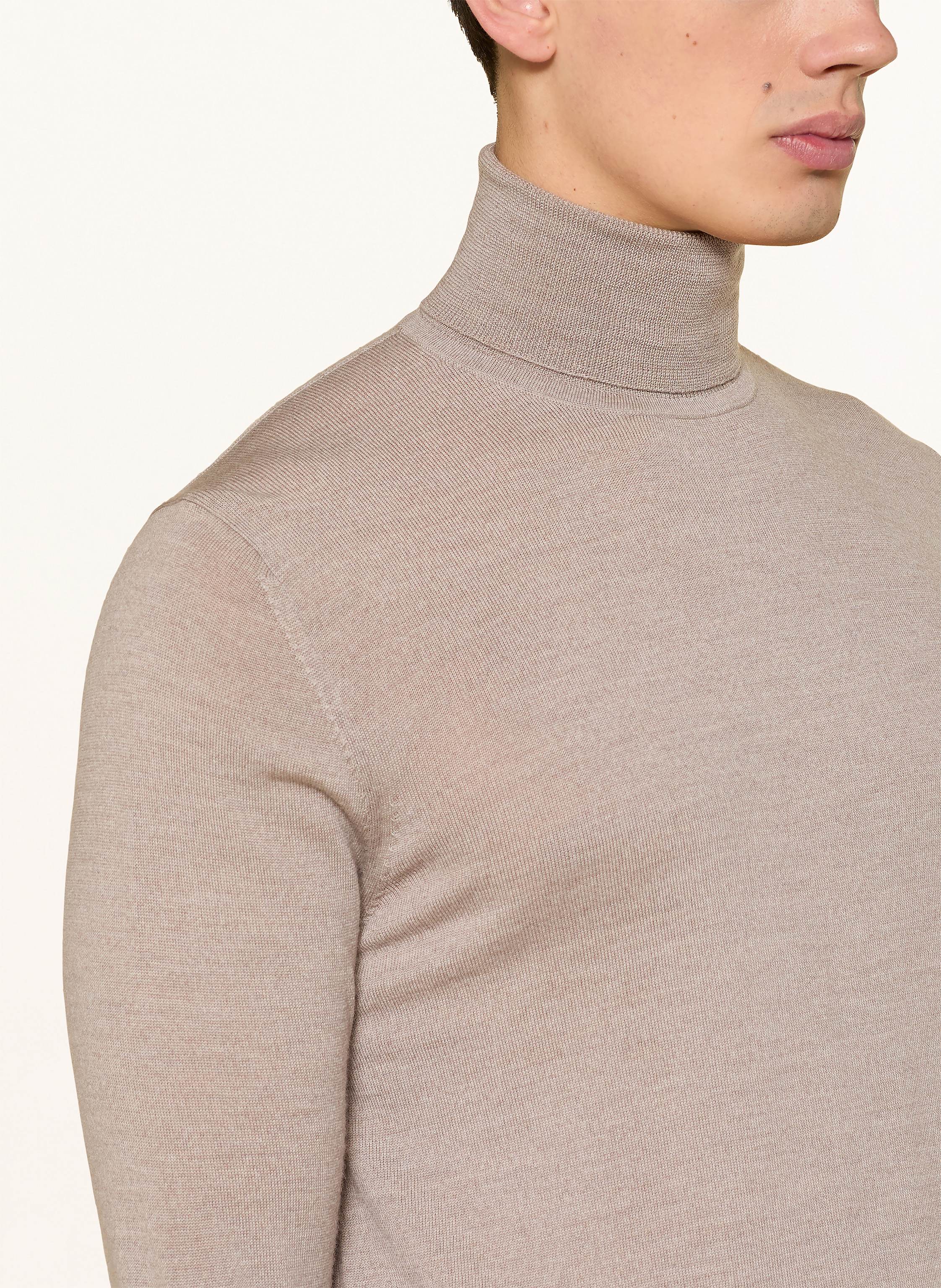 Thumbnail - Paul Rollkragenpullover Aus Merinowolle braun