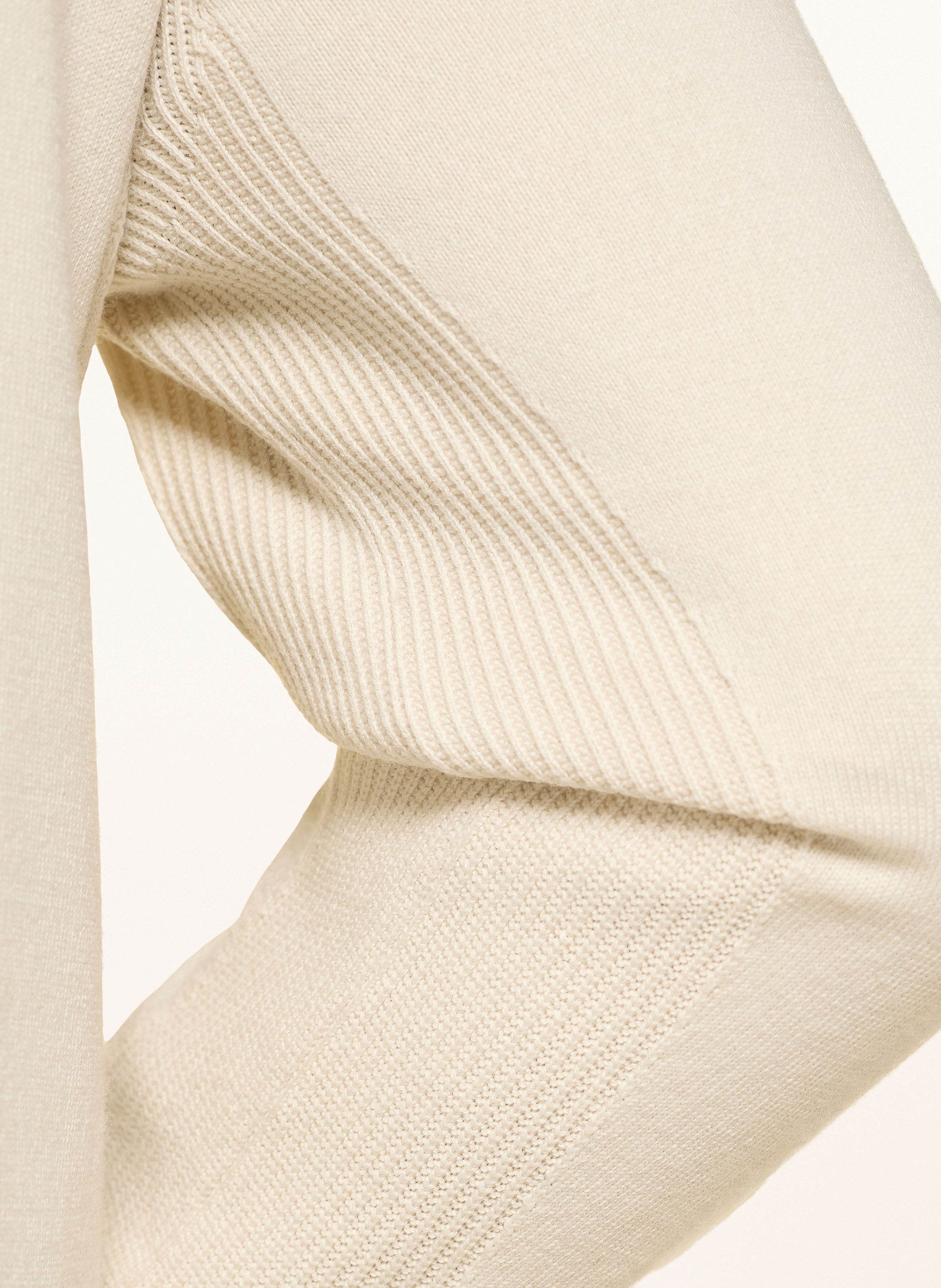 Thumbnail - Boss Strickjacke Momentum Im Materialmix Mit Merinowolle weiss