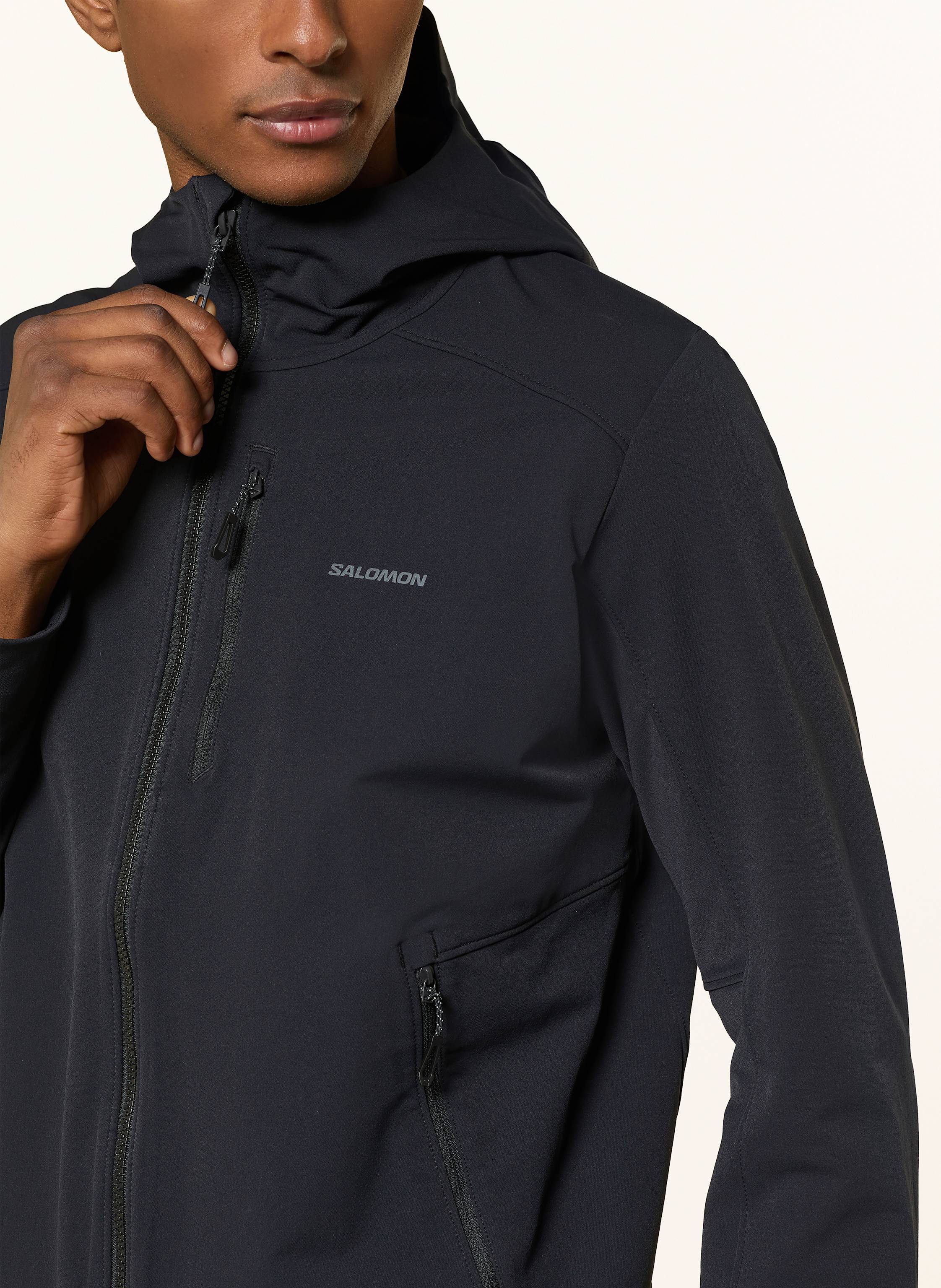 Thumbnail - Salomon Softshell-Jacke Outpeak schwarz