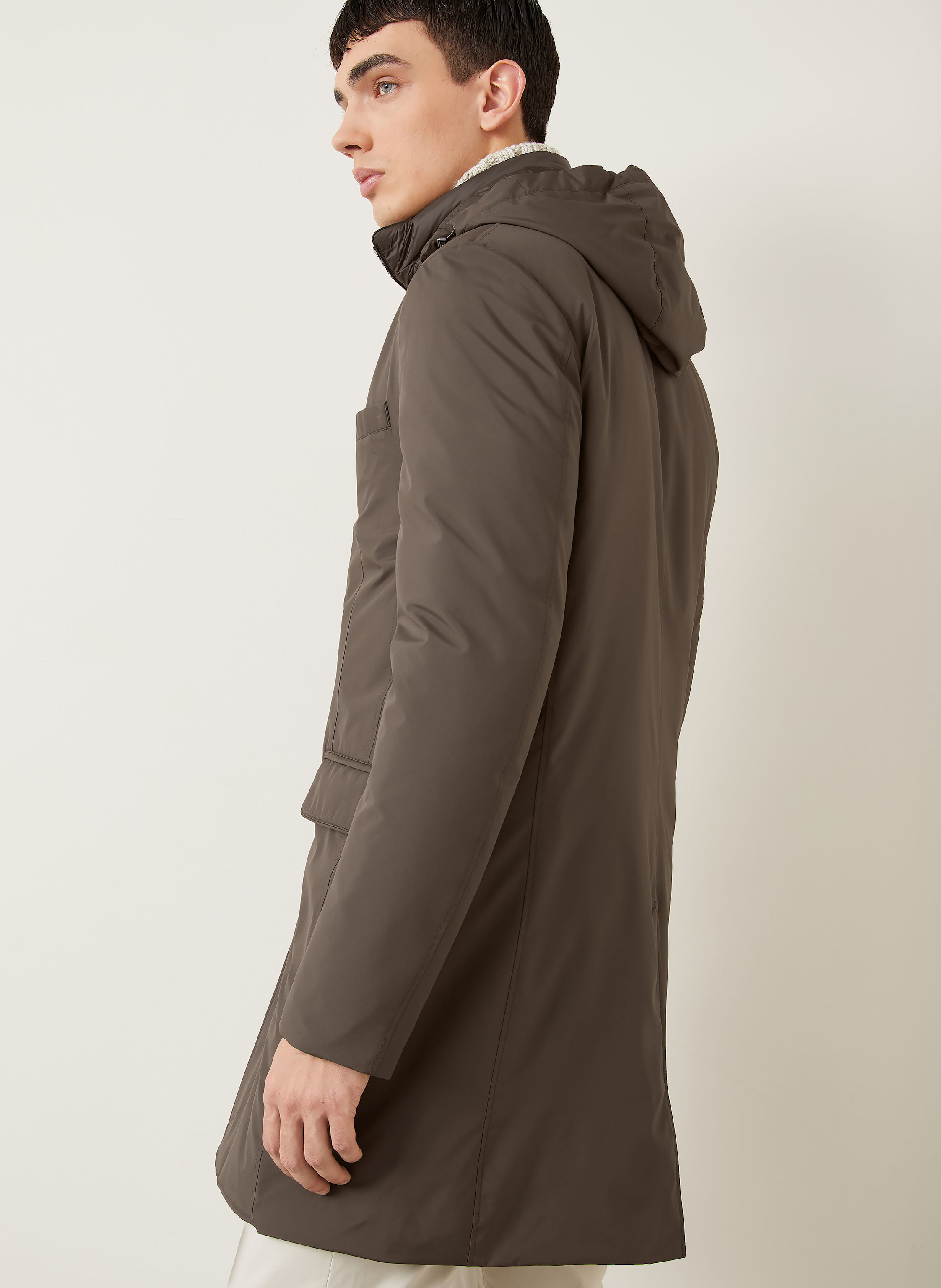 Thumbnail - Moorer Daunenmantel Mit Herausnehmbarer Blende braun