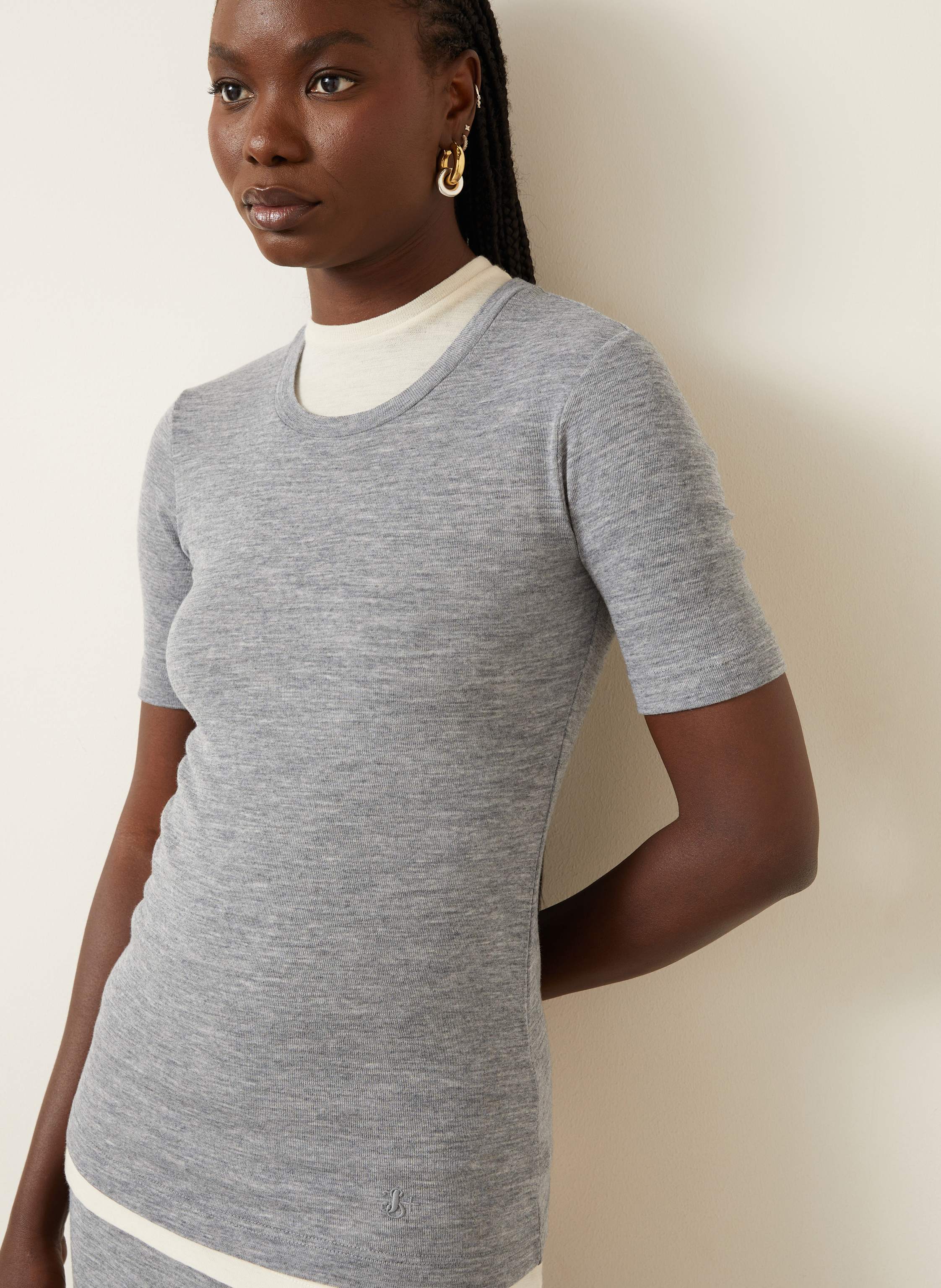 Thumbnail - Jil Sander Strickshirt grau