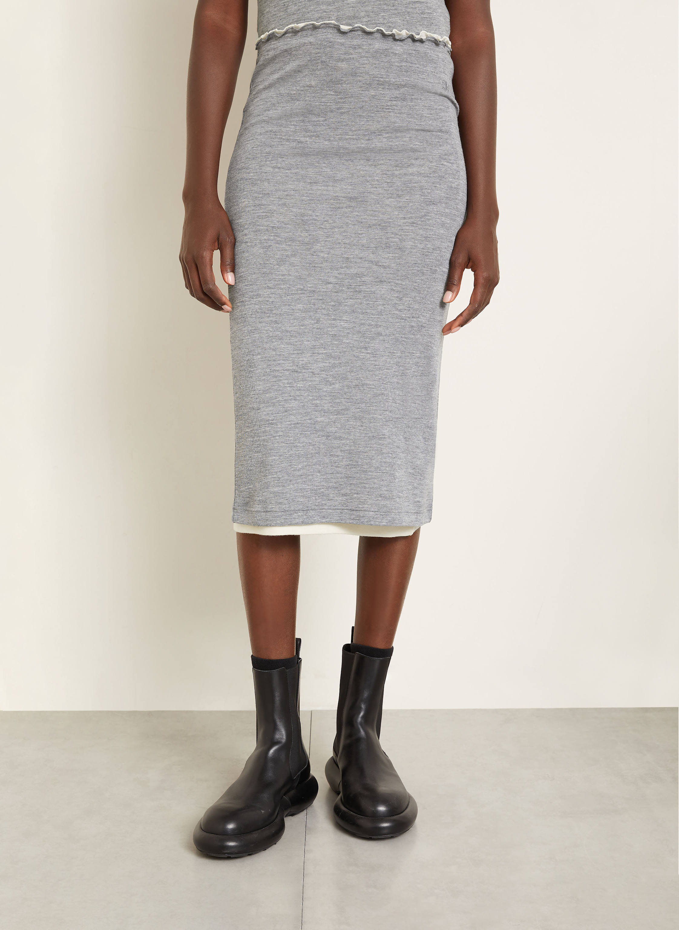 Thumbnail - Jil Sander Strickrock grau