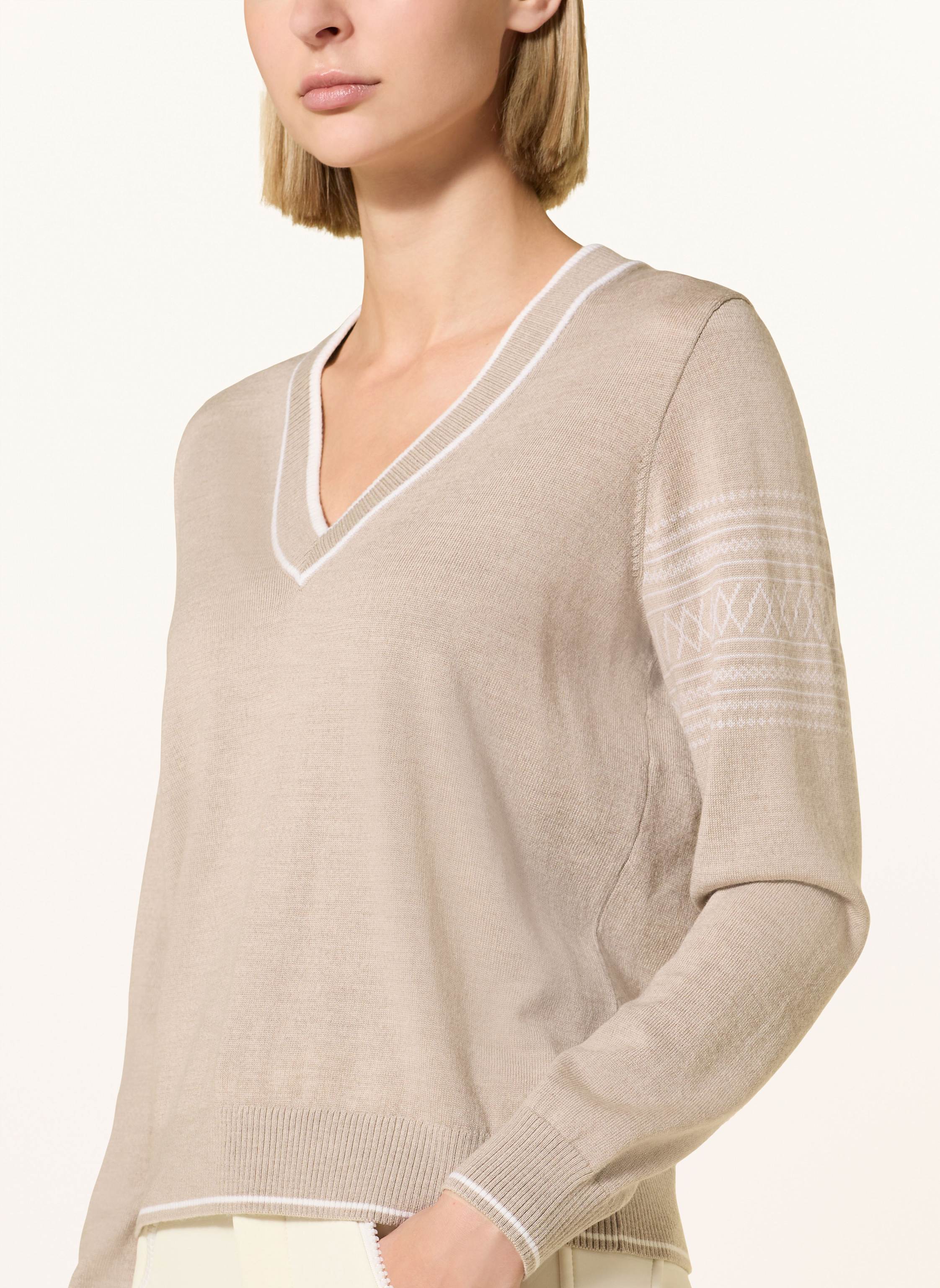 Thumbnail - We Norwegians Pullover Signature Aus Merinowolle beige