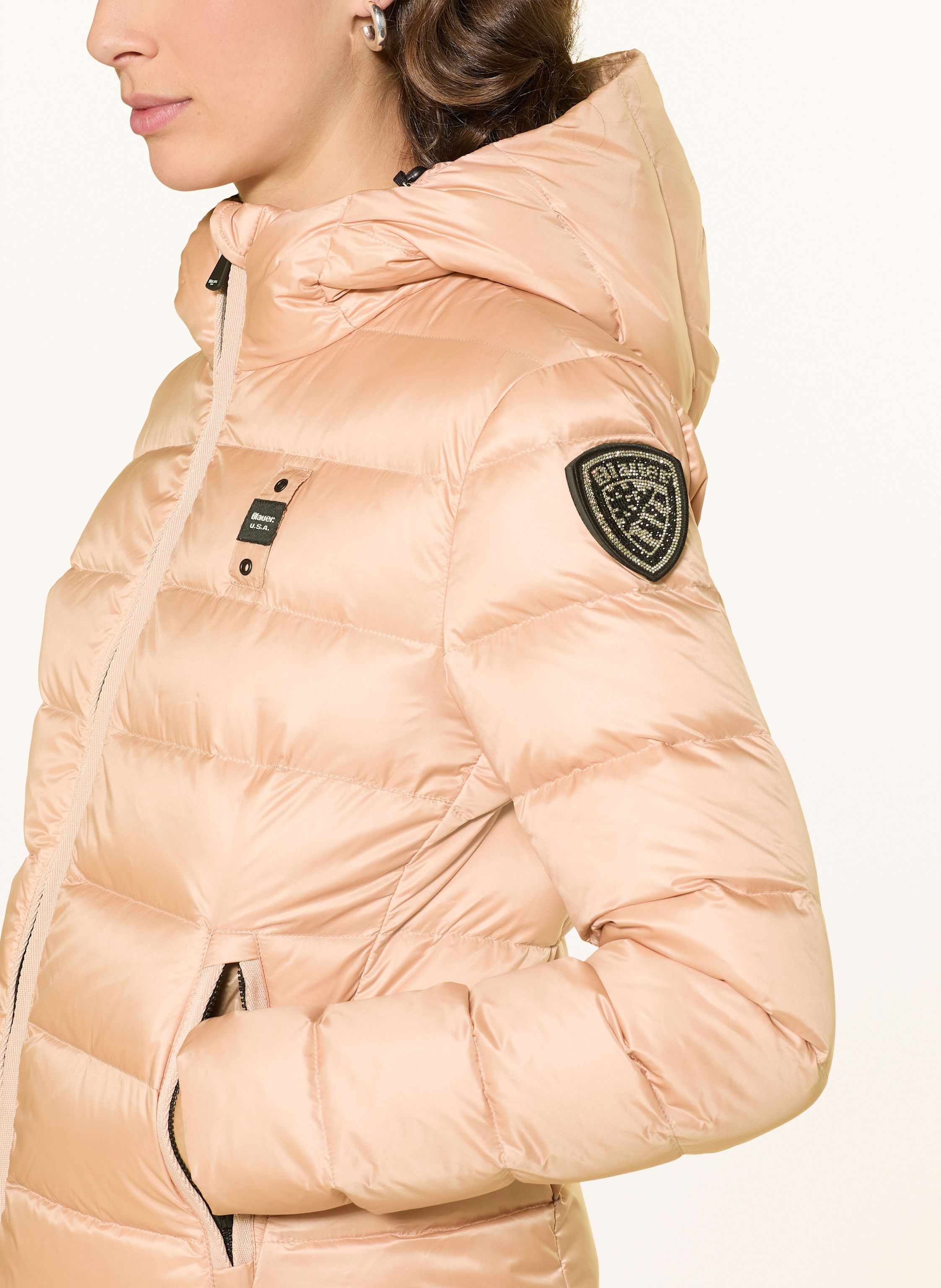 Thumbnail - Blauer Daunenjacke rosa