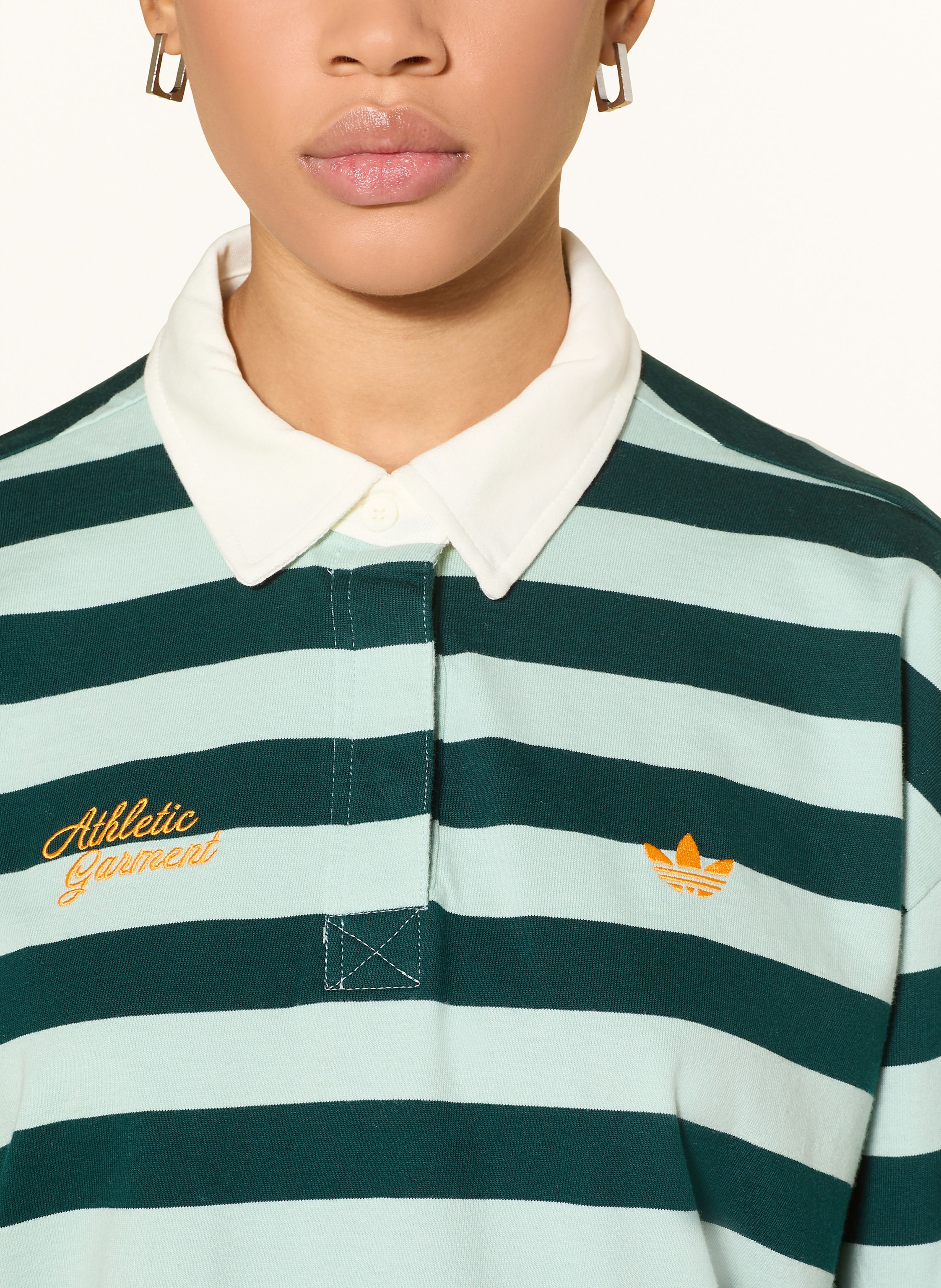 Thumbnail - Adidas Originals Jersey-Poloshirt Athl Dept Striped Graphic gruen