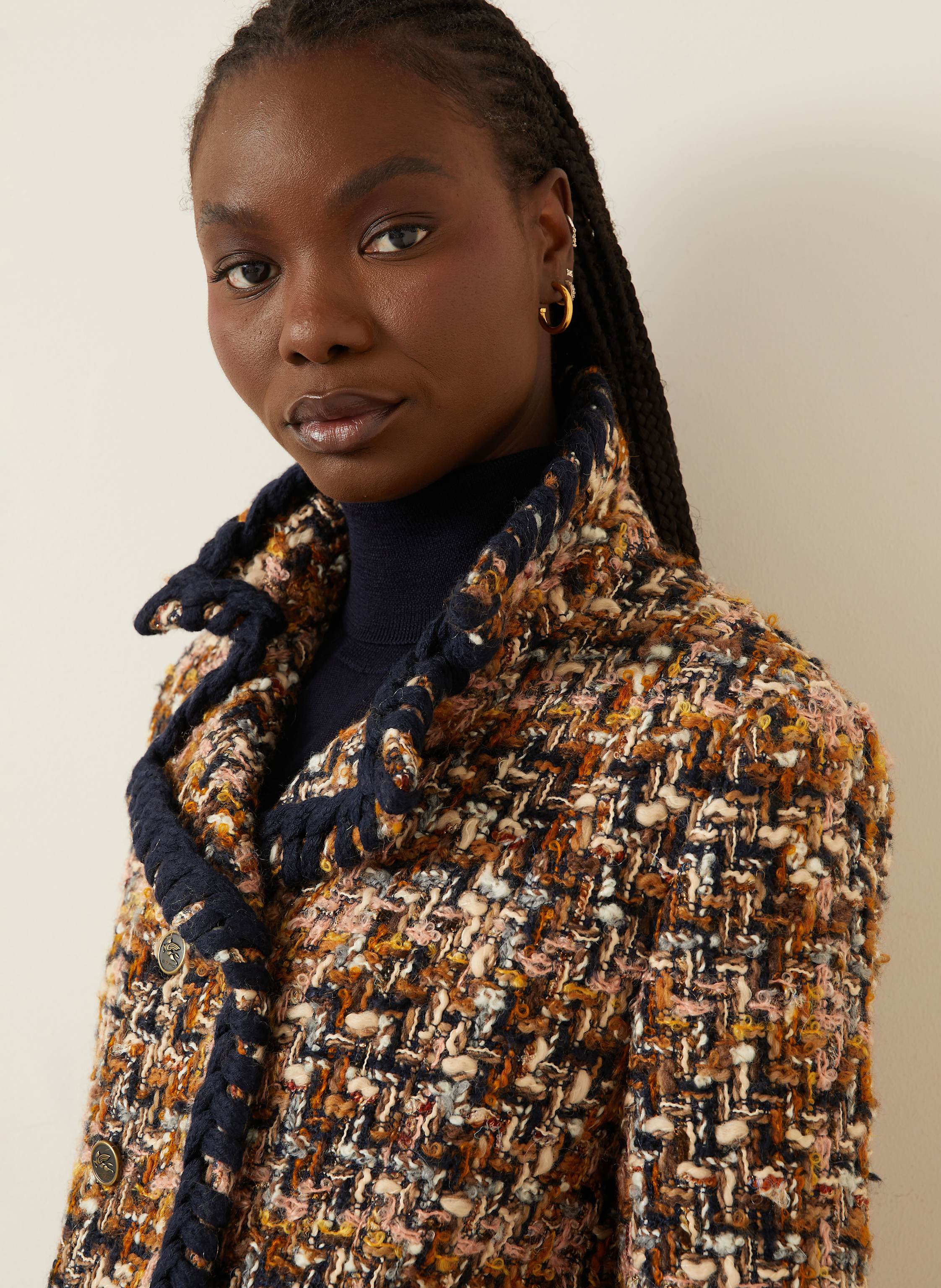 Thumbnail - Etro Kastenjacke Aus Tweed Mit Glitzergarn rosa