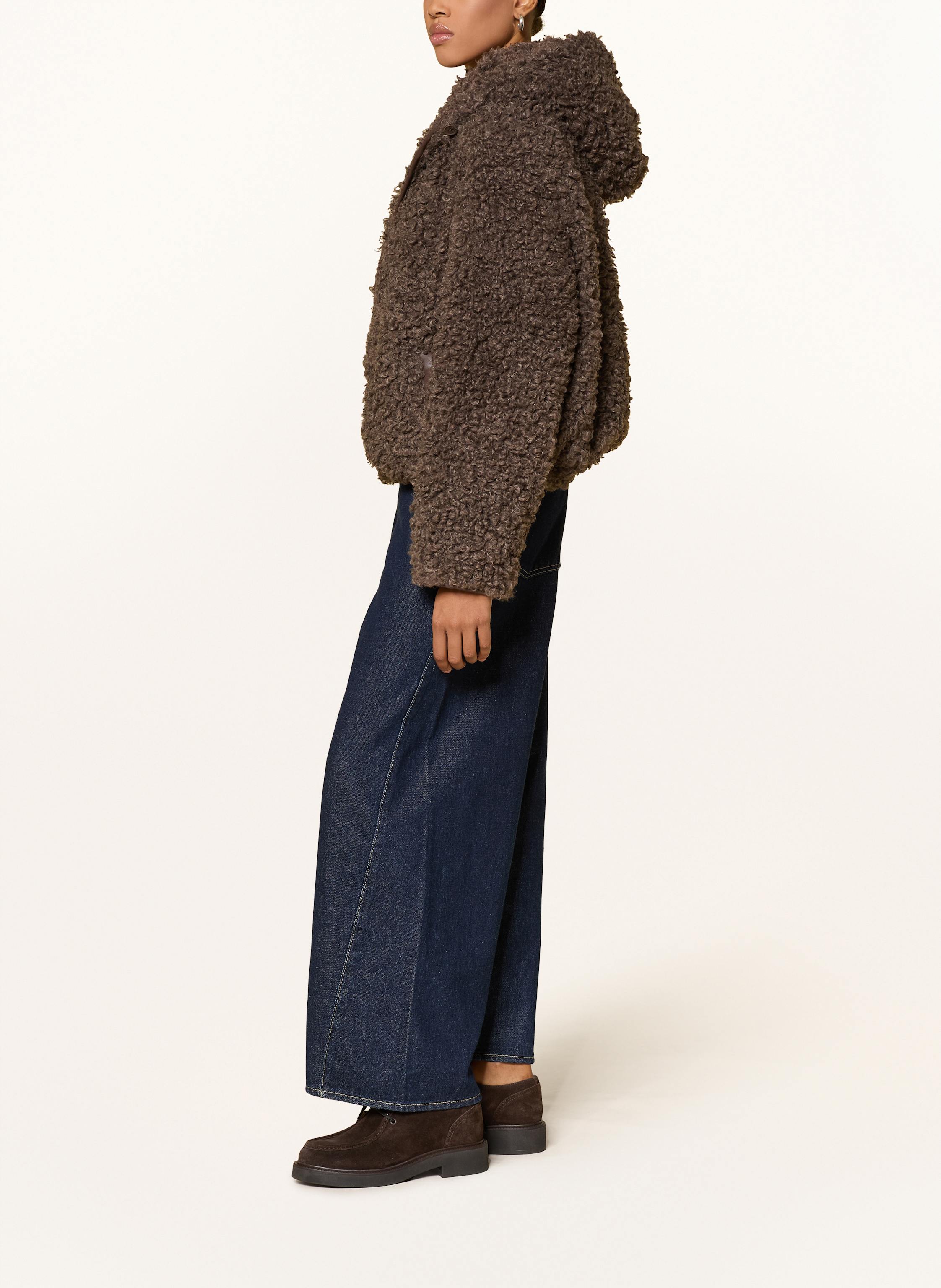 Thumbnail - Lollys Laundry Teddyfell-Jacke Wanll braun