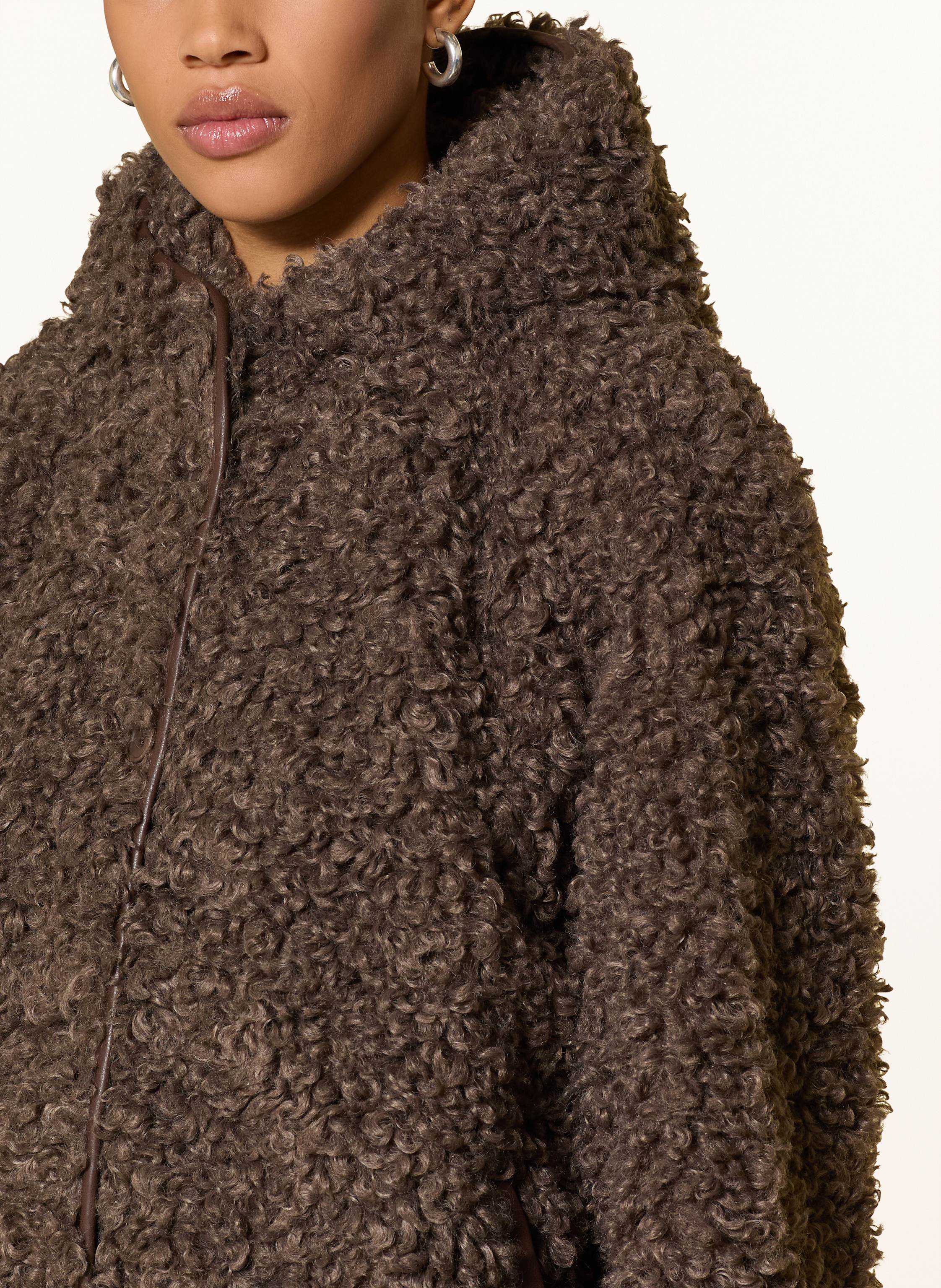 Thumbnail - Lollys Laundry Teddyfell-Jacke Wanll braun