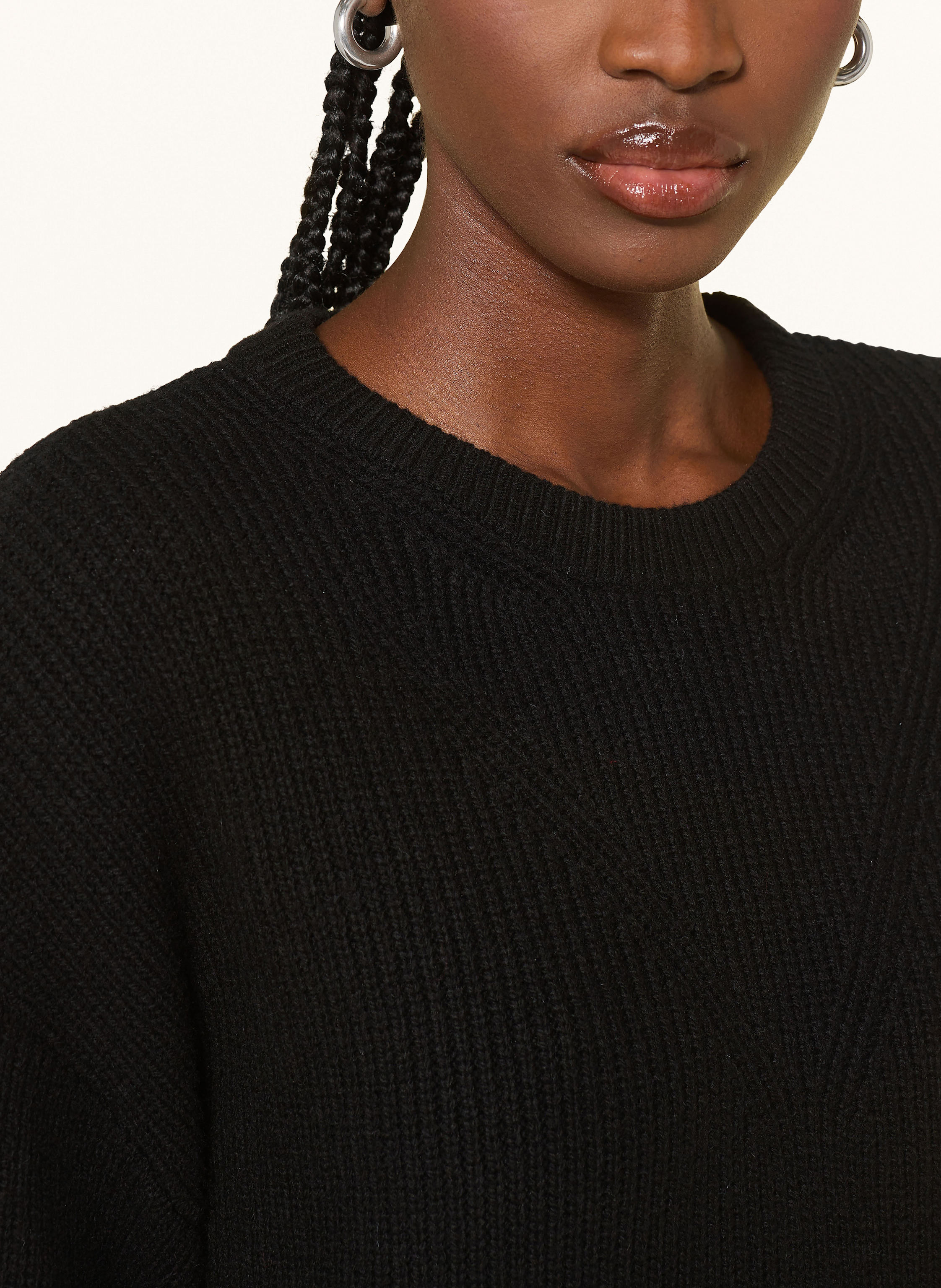 Thumbnail - Pinko Strickkleid Valledaosta Mit Spitze schwarz