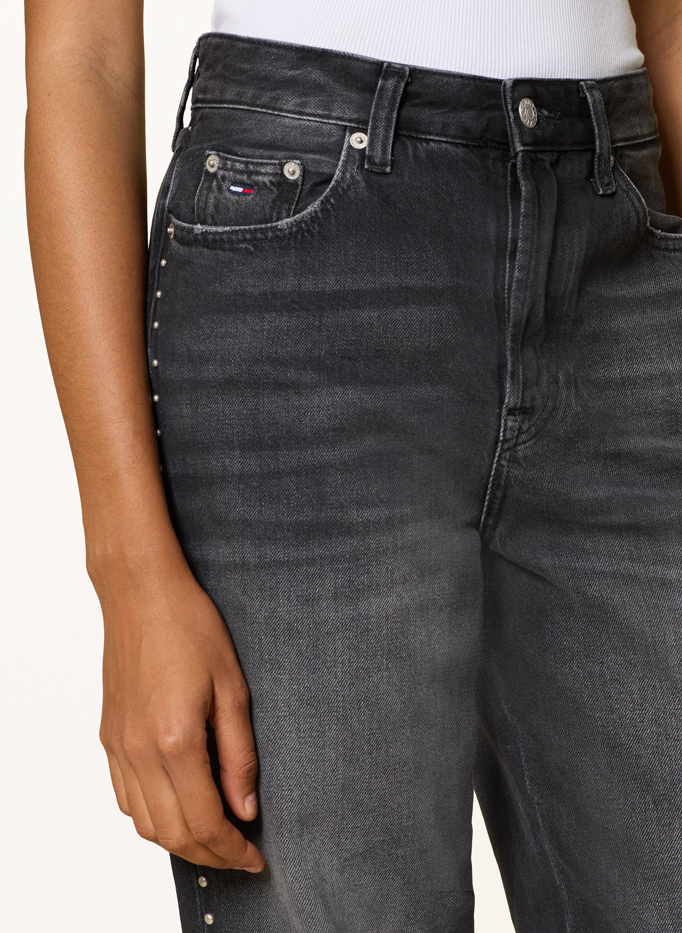 Thumbnail - Tommy Jeans Straight Jeans Layla Mit Nieten schwarz