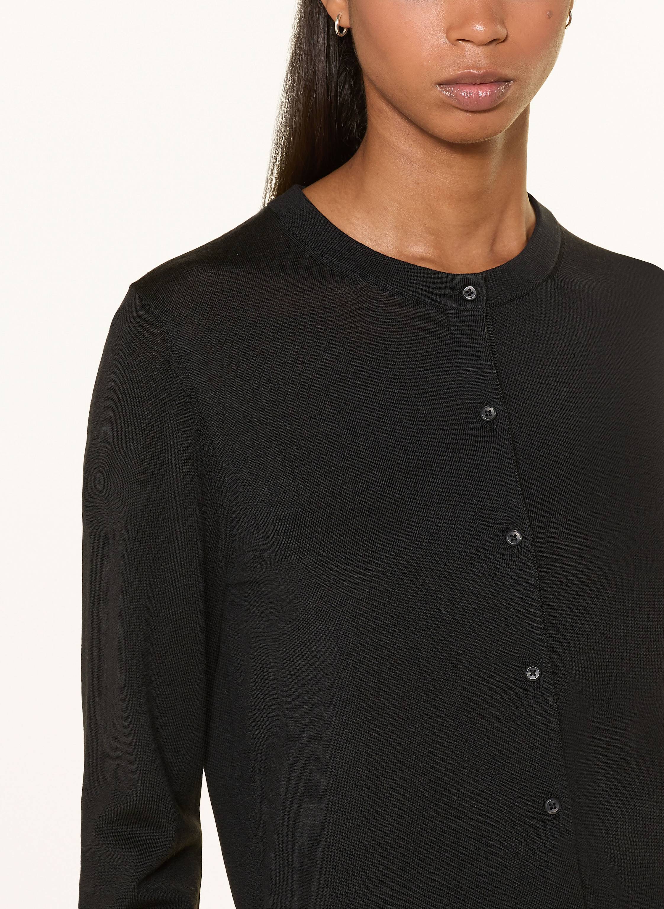 Thumbnail - Calvin Klein Strickjacke Aus Merinowolle schwarz