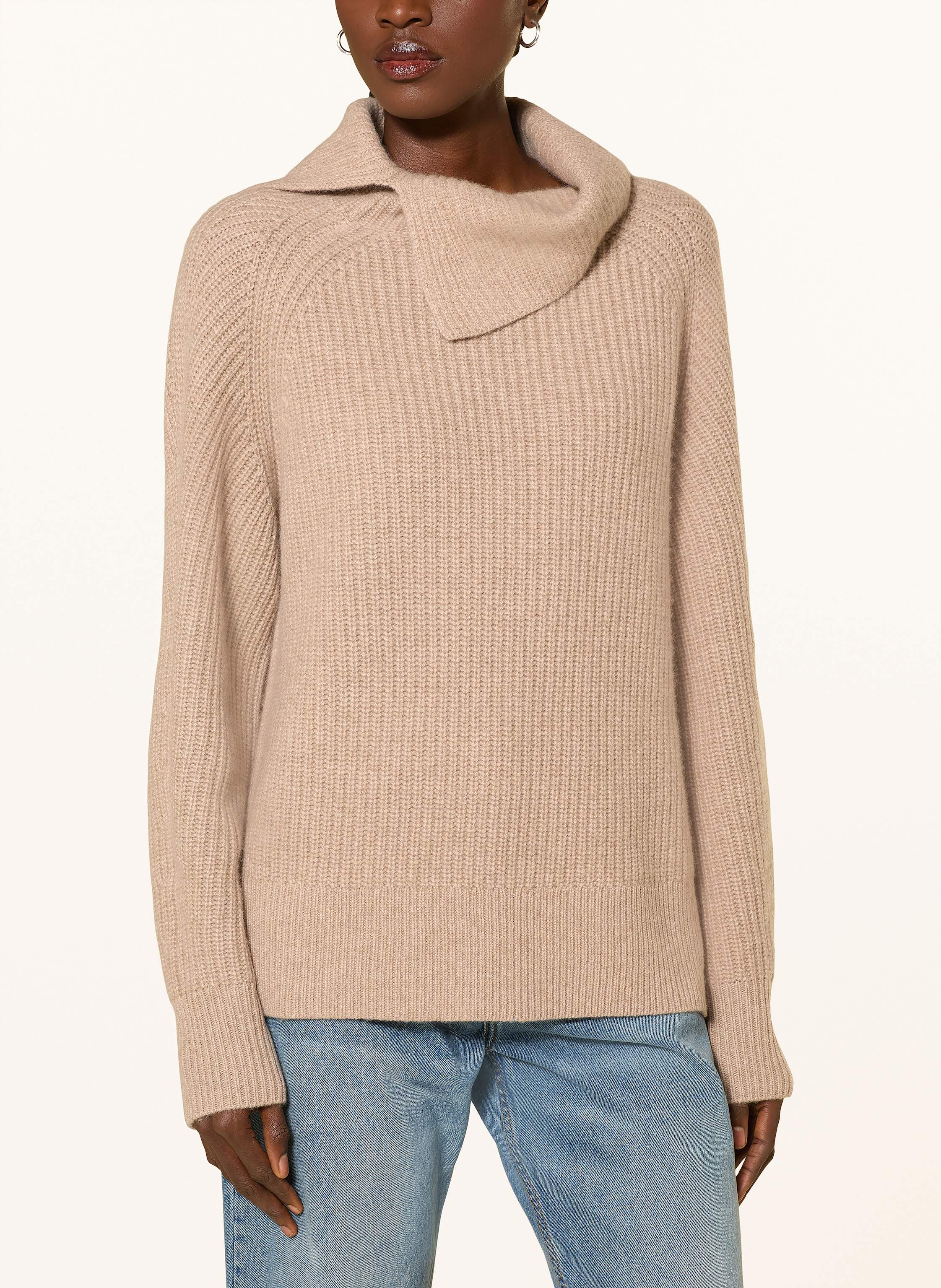 Thumbnail - Loulou De Saison Cashmere-Pullover Cecil beige