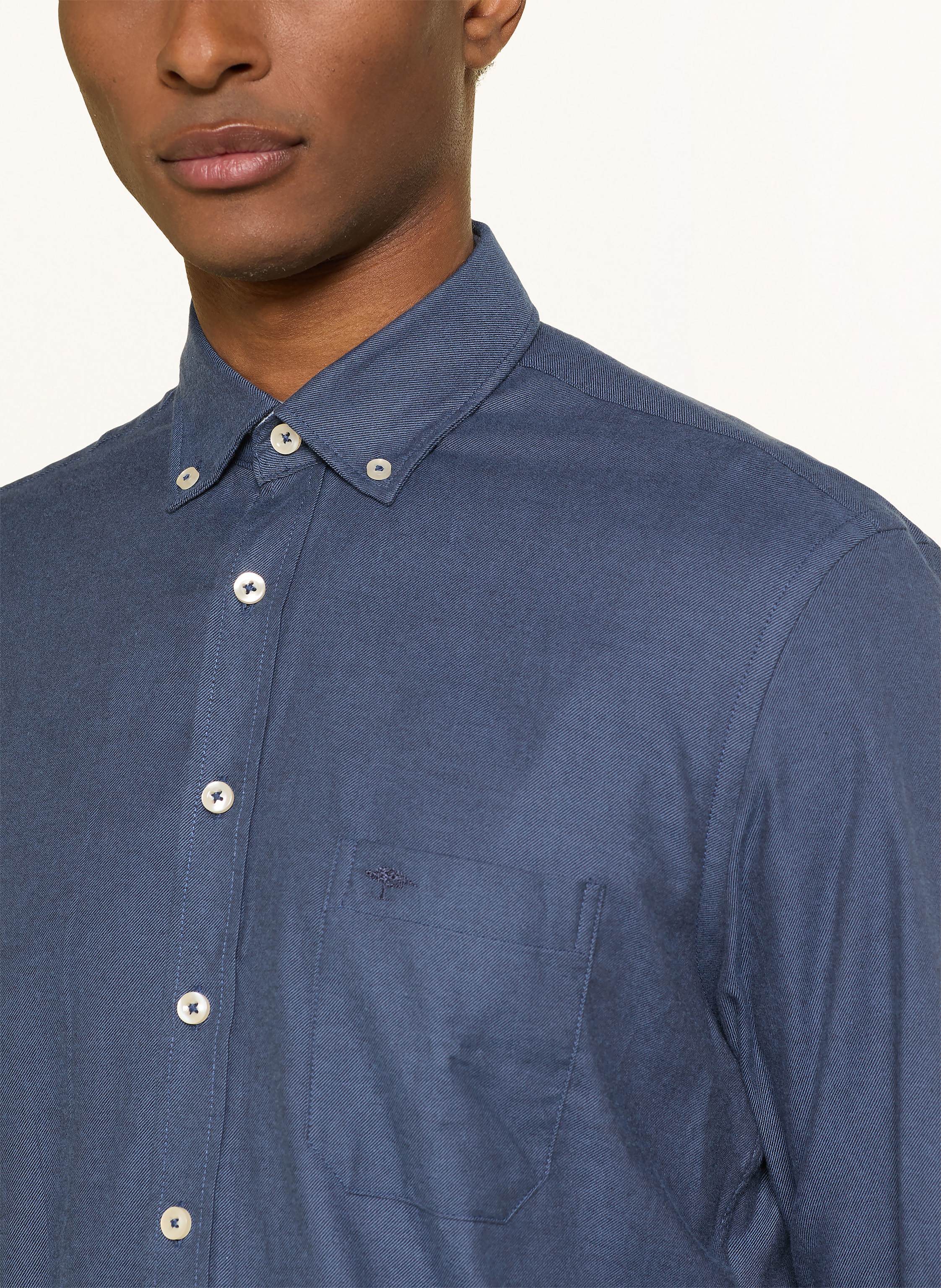 Thumbnail - Fynch-Hatton Flanellhemd Regular Fit blau