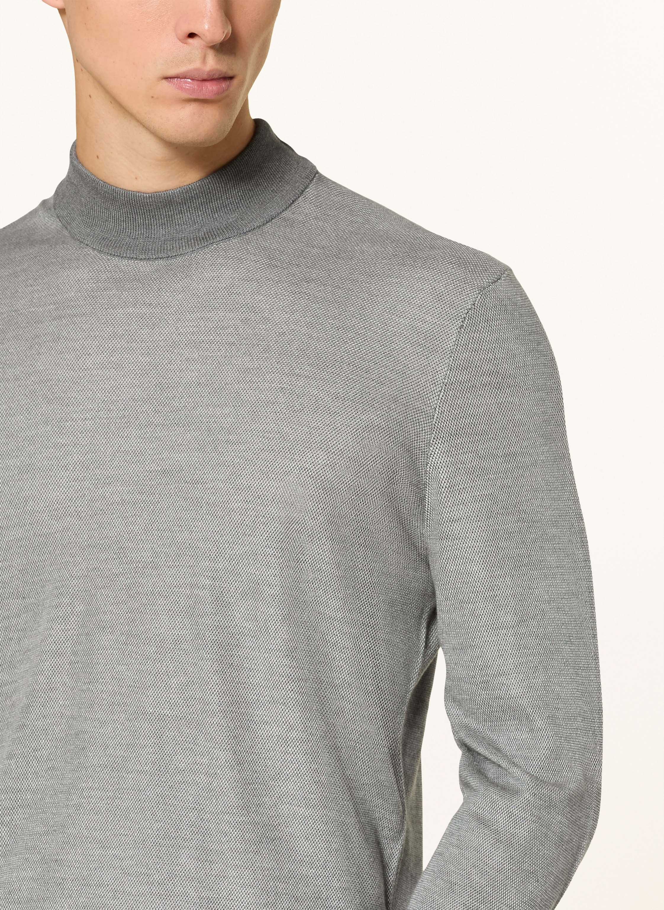 Thumbnail - Boss Seidenpullover Hugo grau