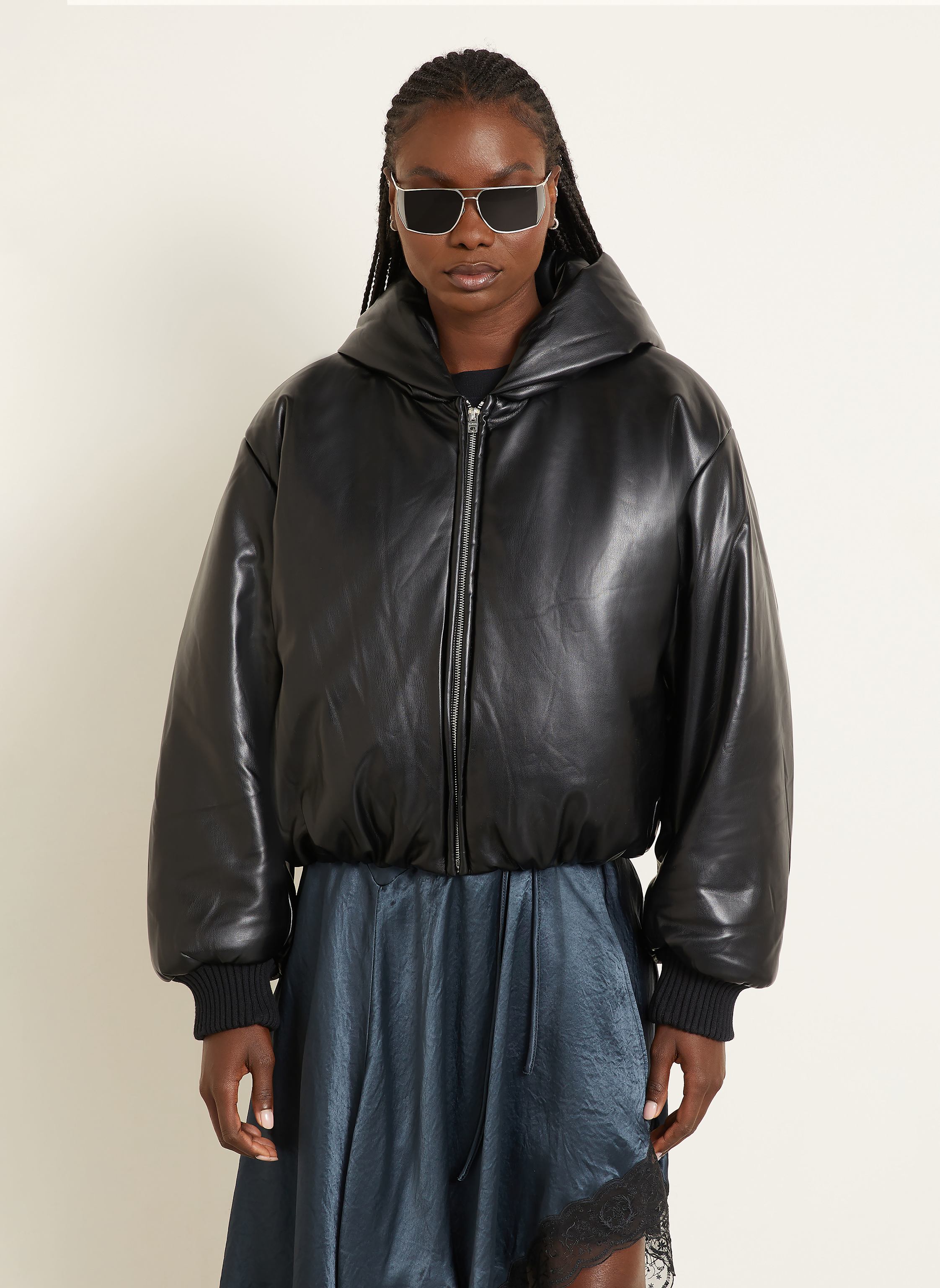 Thumbnail - Acne Studios Blouson In Lederoptik schwarz