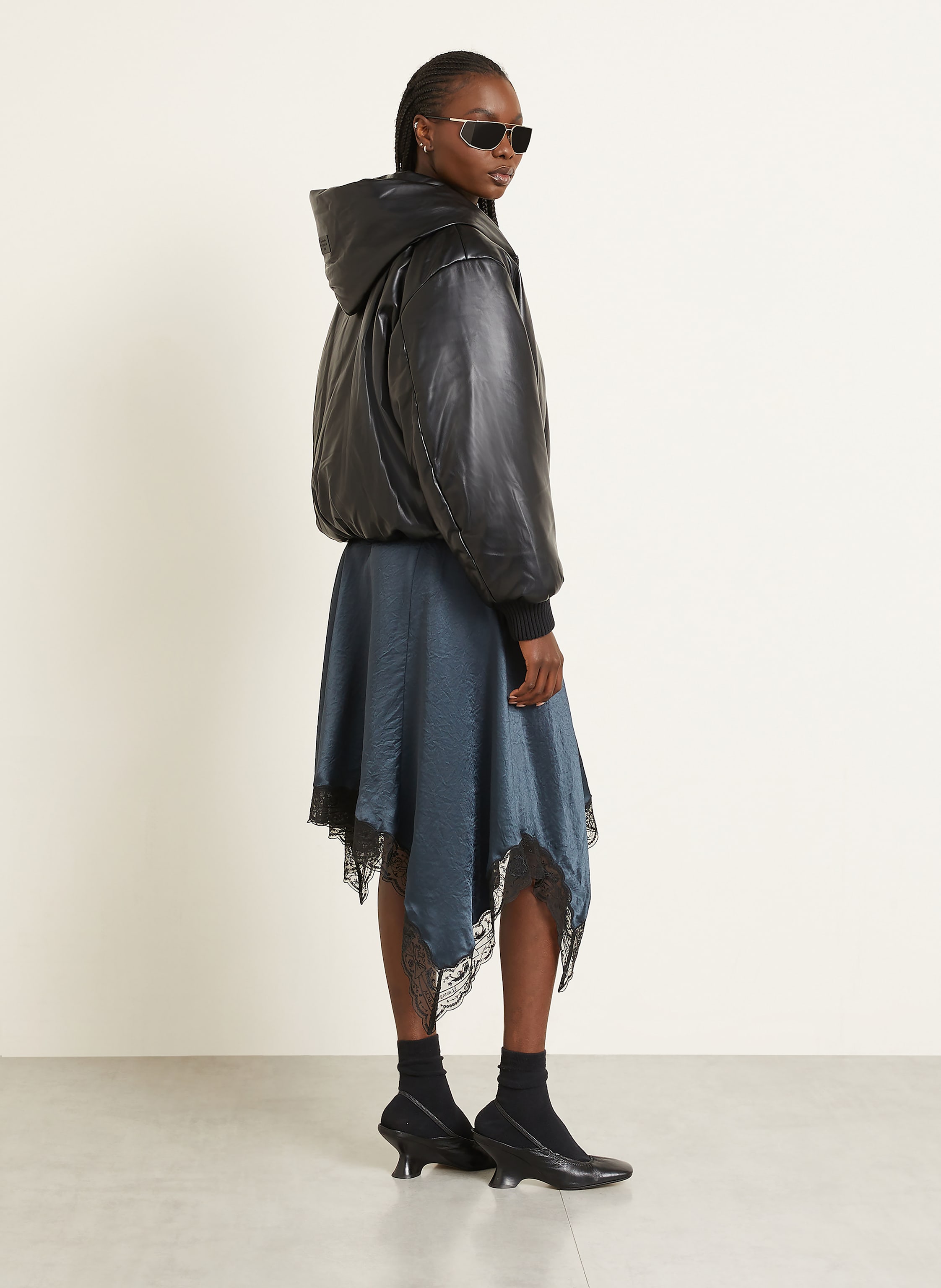 Thumbnail - Acne Studios Blouson In Lederoptik schwarz