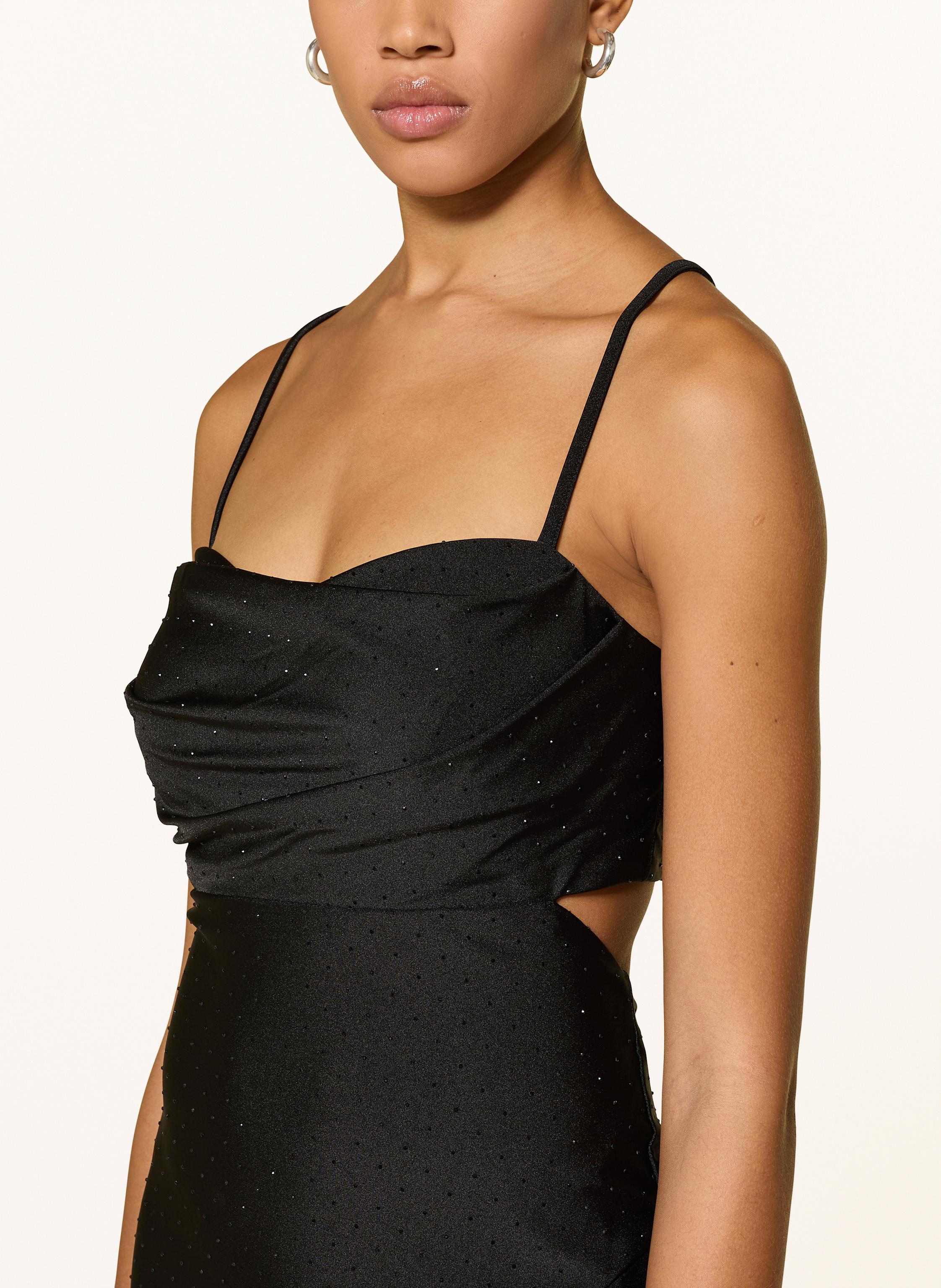 Thumbnail - Vm Vera Mont Abendkleid Mit Cut-Outs Und Schmucksteinen schwarz