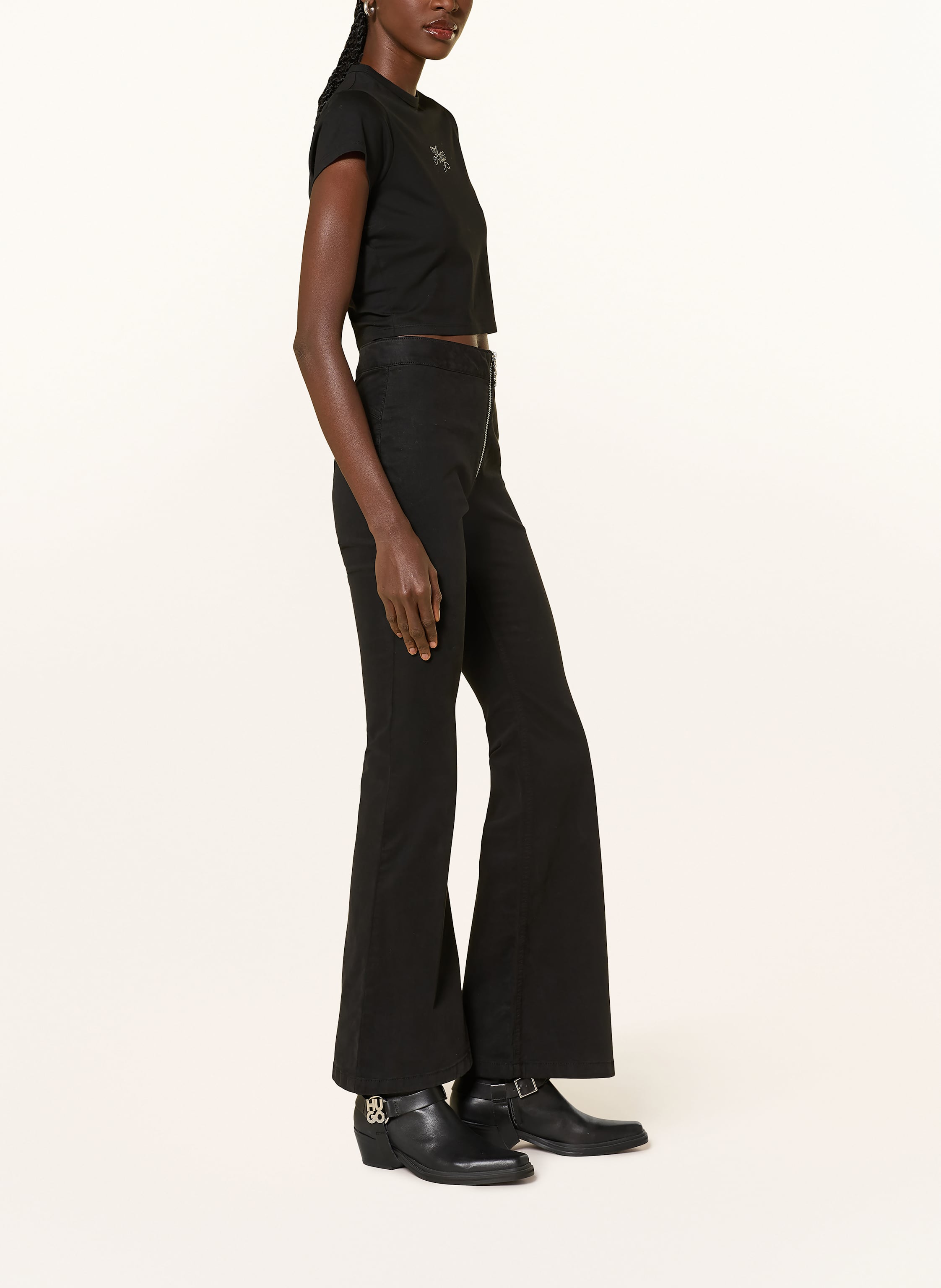 Thumbnail - Hugo Flared Jeans Hizumi schwarz