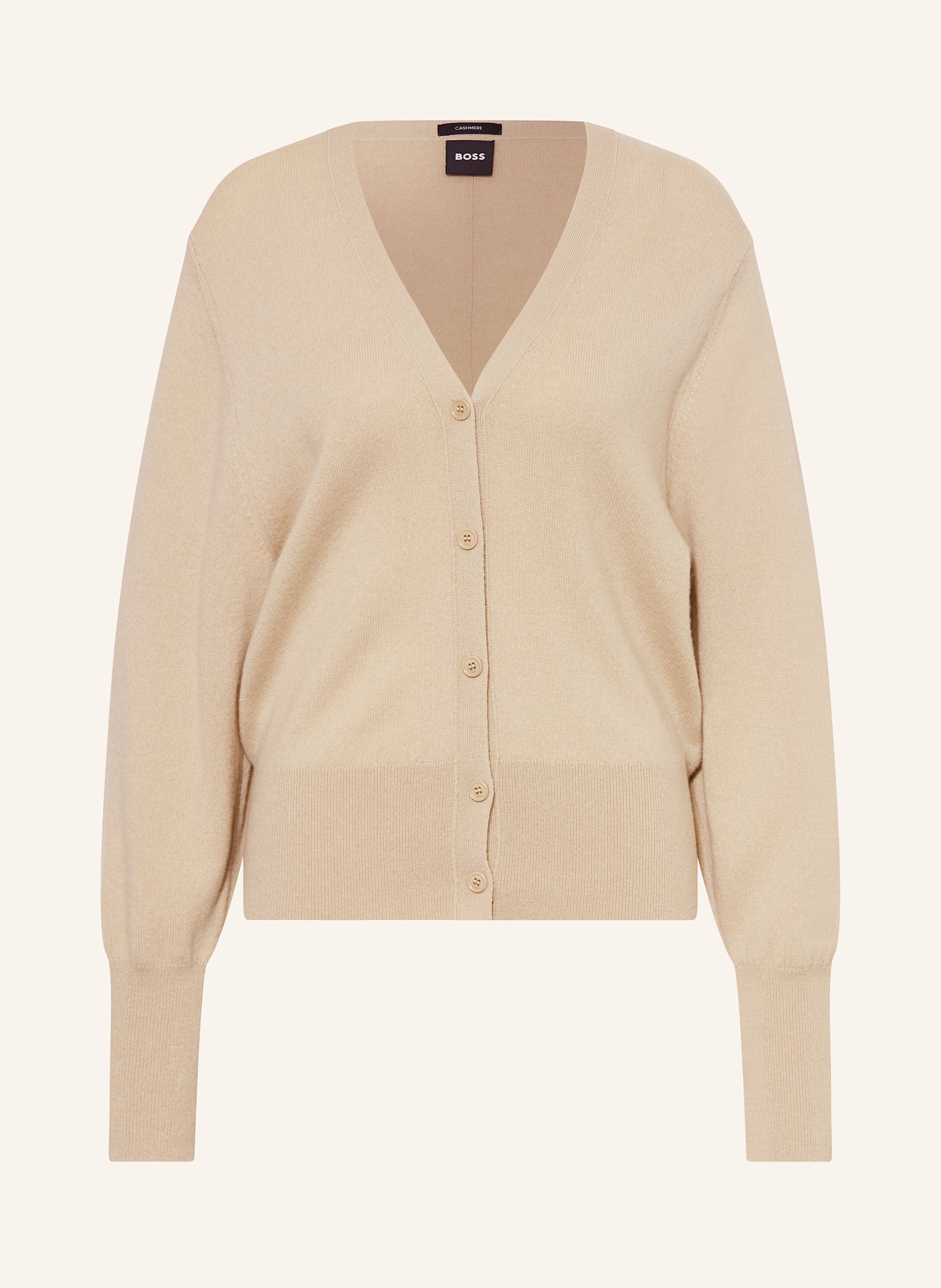 Boss Strickjacke Fuvrona Aus Cashmere beige