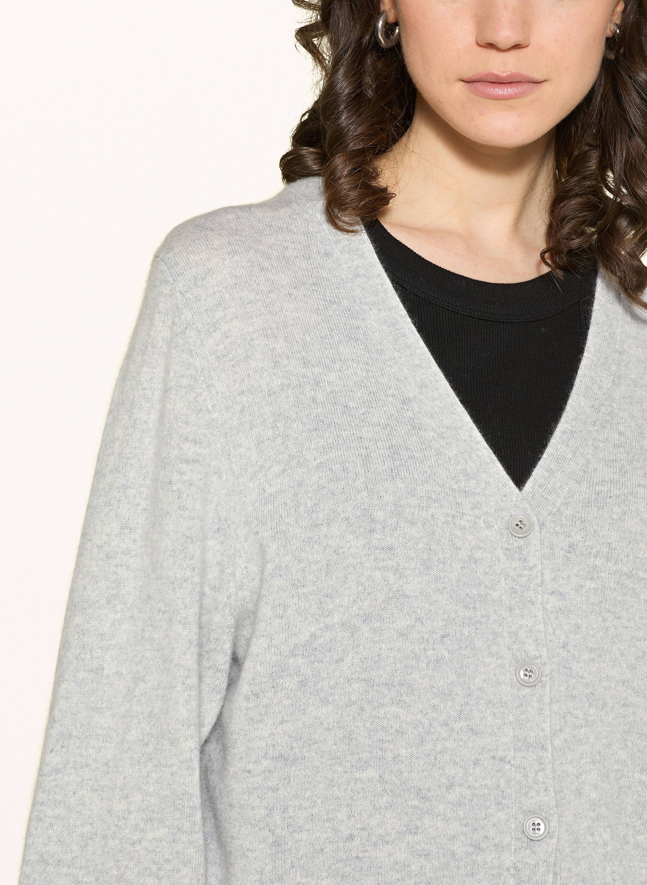 Thumbnail - Boss Strickjacke Fuvrona Aus Cashmere grau