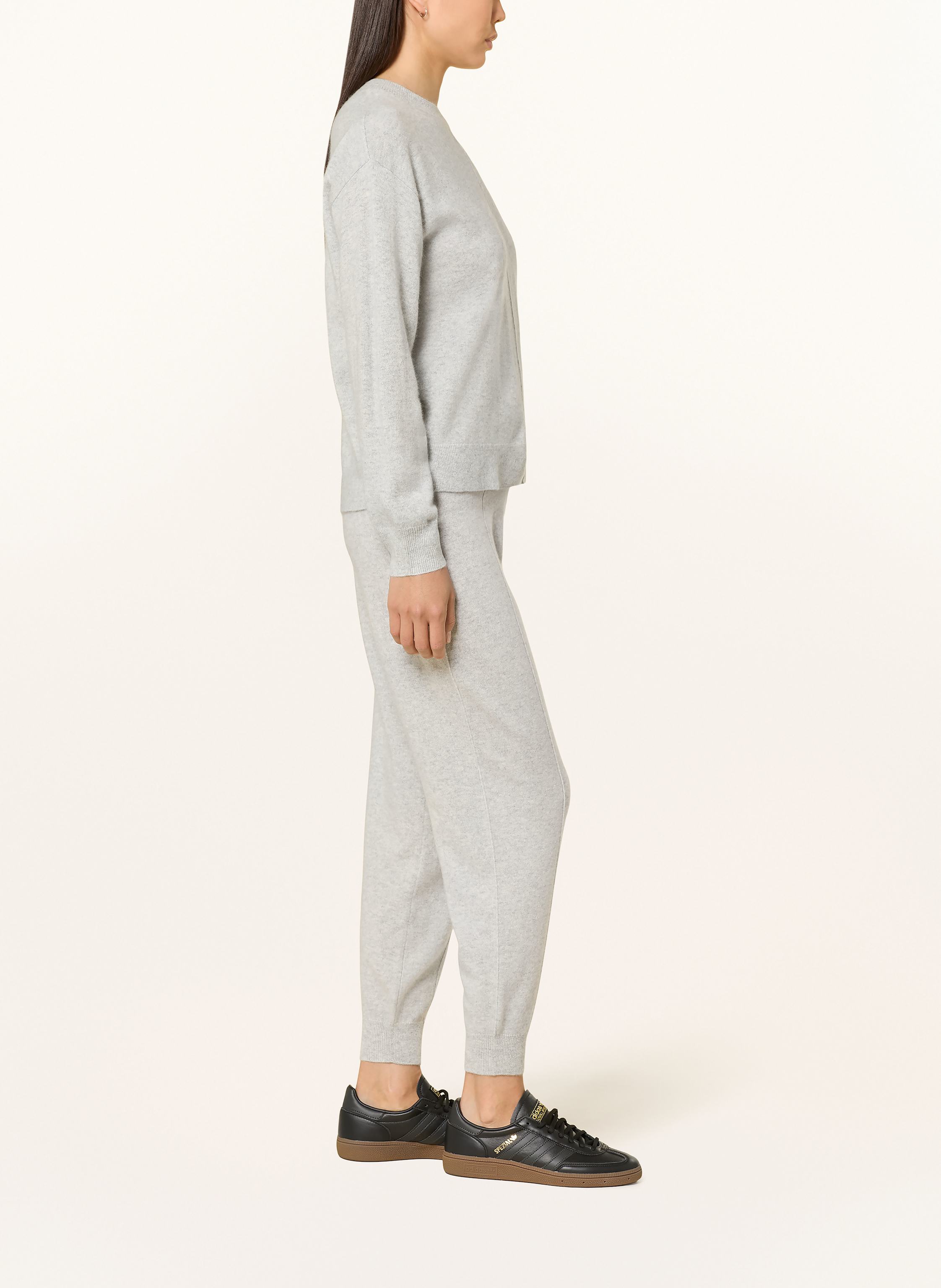 Thumbnail - Boss Strickhose Falindana Aus Cashmere grau