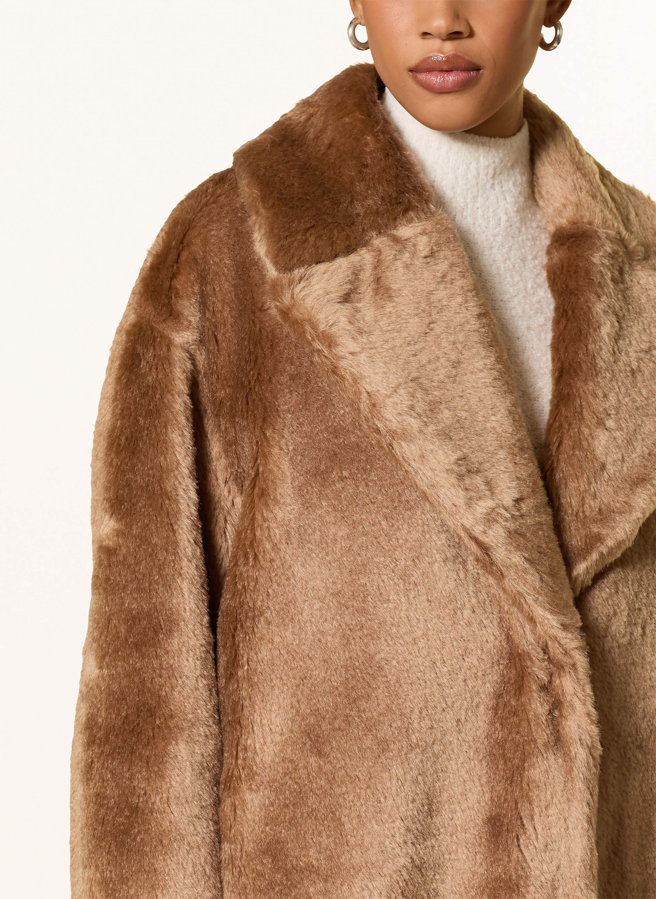 Thumbnail - Boss Mantel Capony Mit Mohair beige