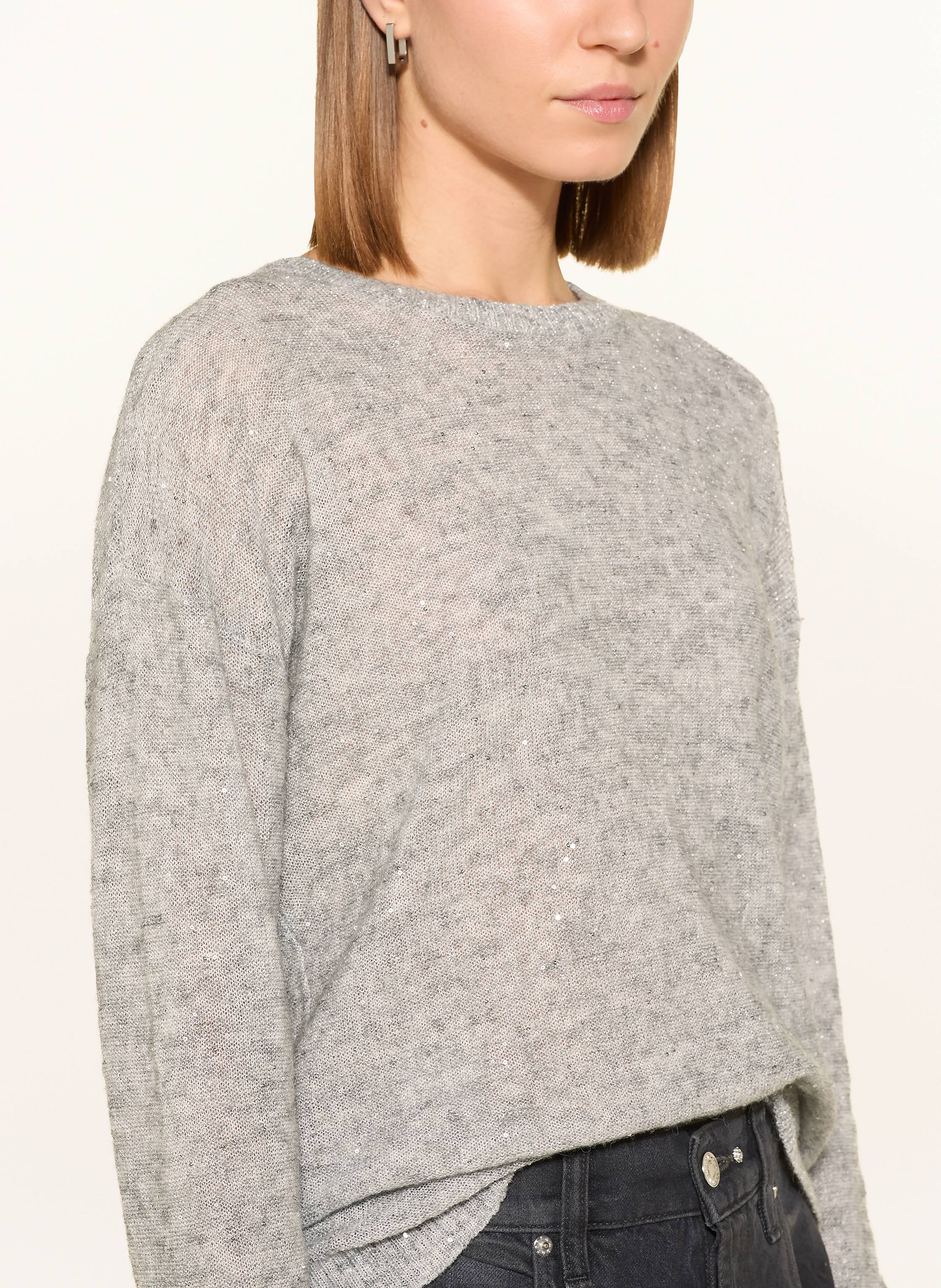 Thumbnail - Brax Pullover Lesley Mit Pailletten grau