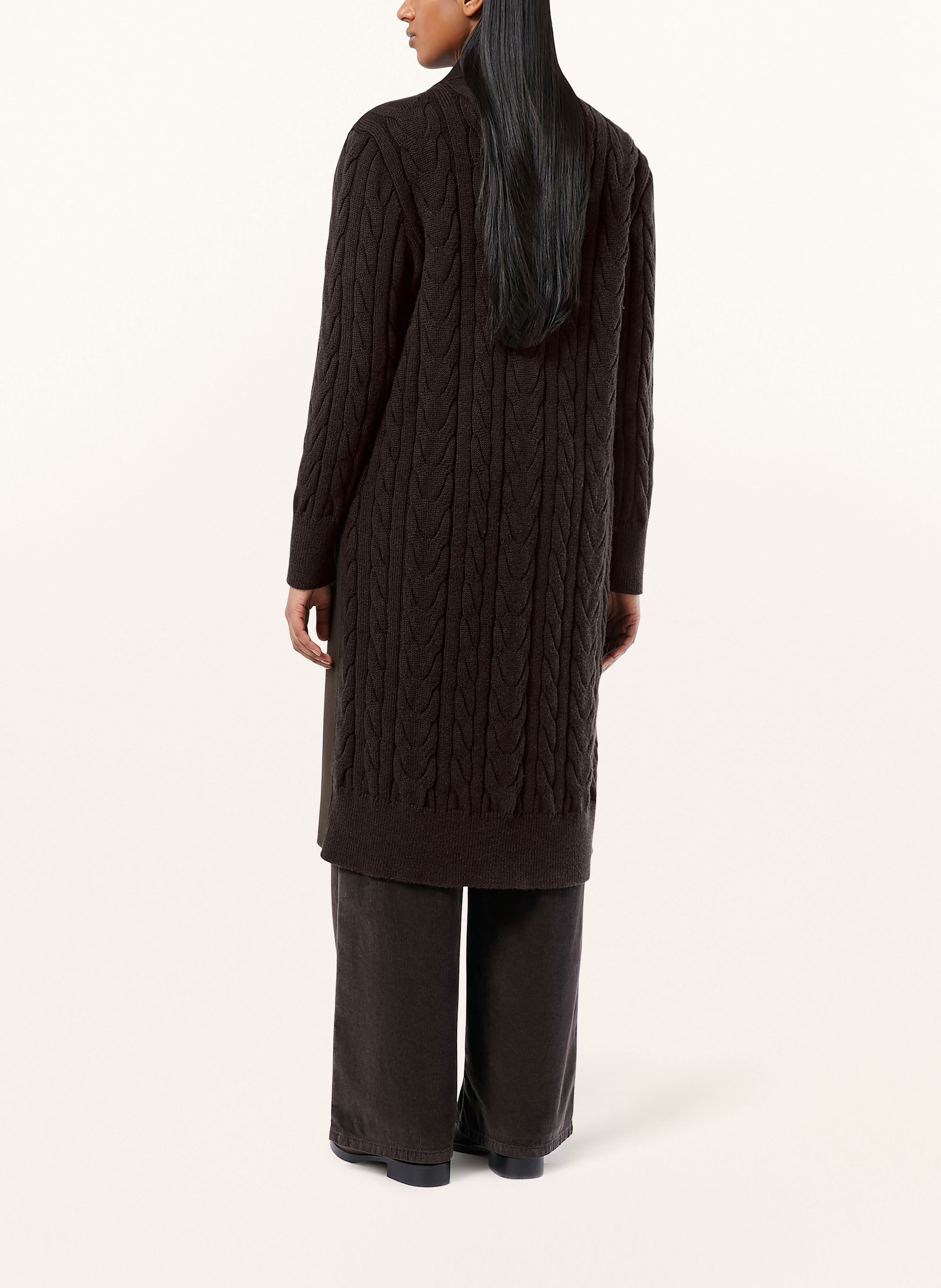 Thumbnail - Marina Rinaldi Wollmantel Zarina Im Materialmix braun