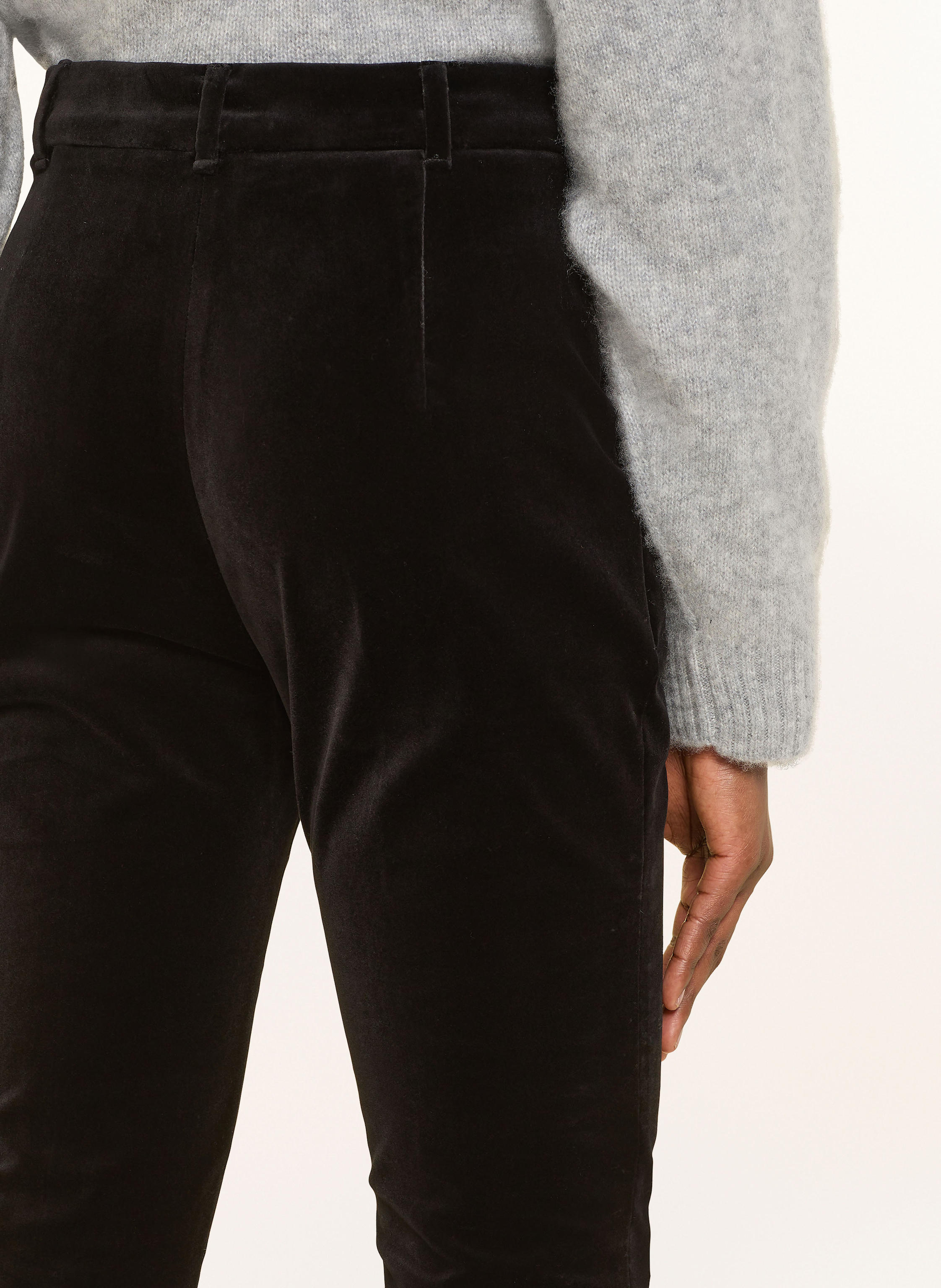 Thumbnail - Max Mara Studio Samthose Neutro schwarz