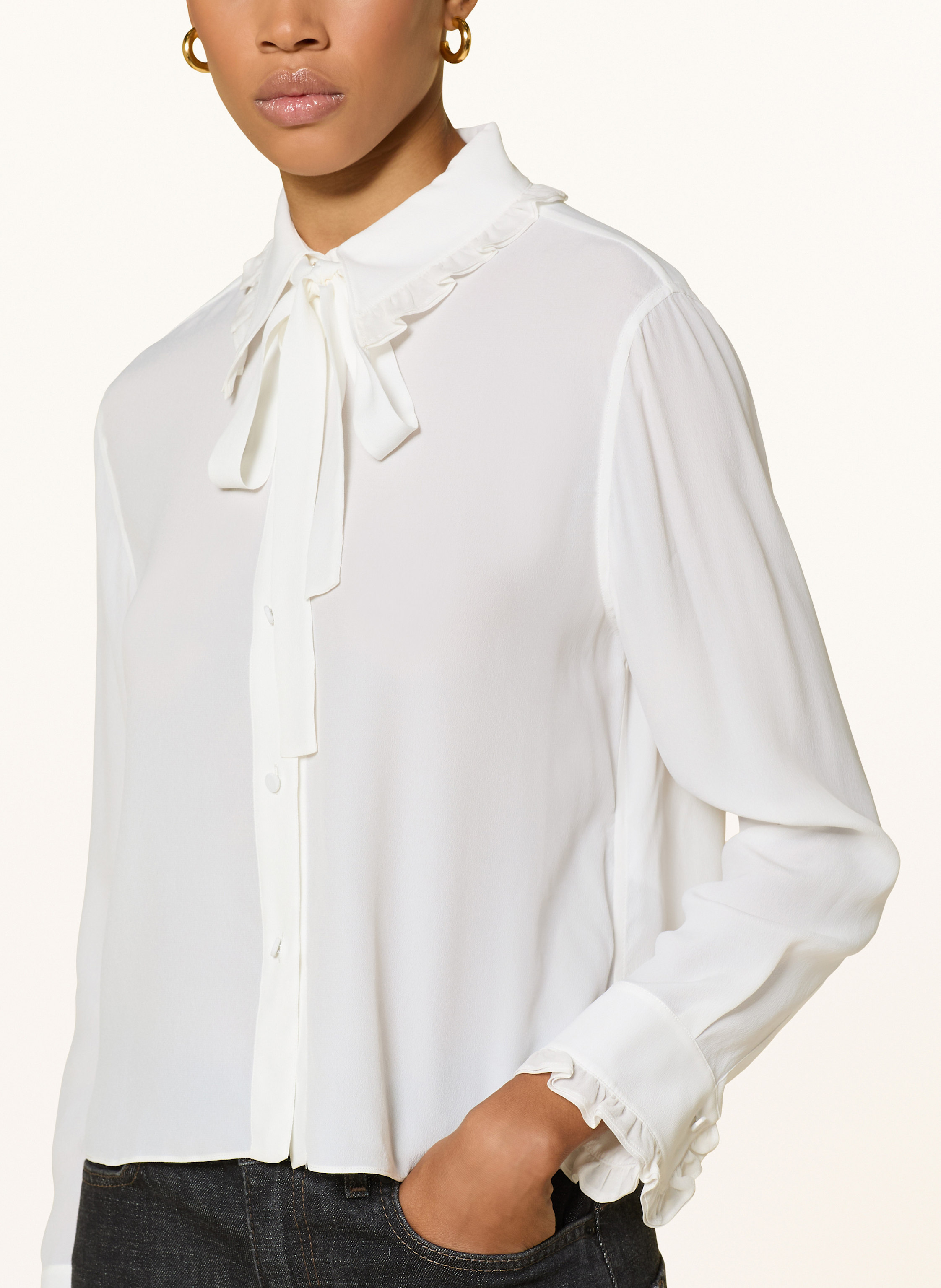 Thumbnail - Dorothee Schumacher Hemdbluse Mit Abnehmbarer Schluppe weiss