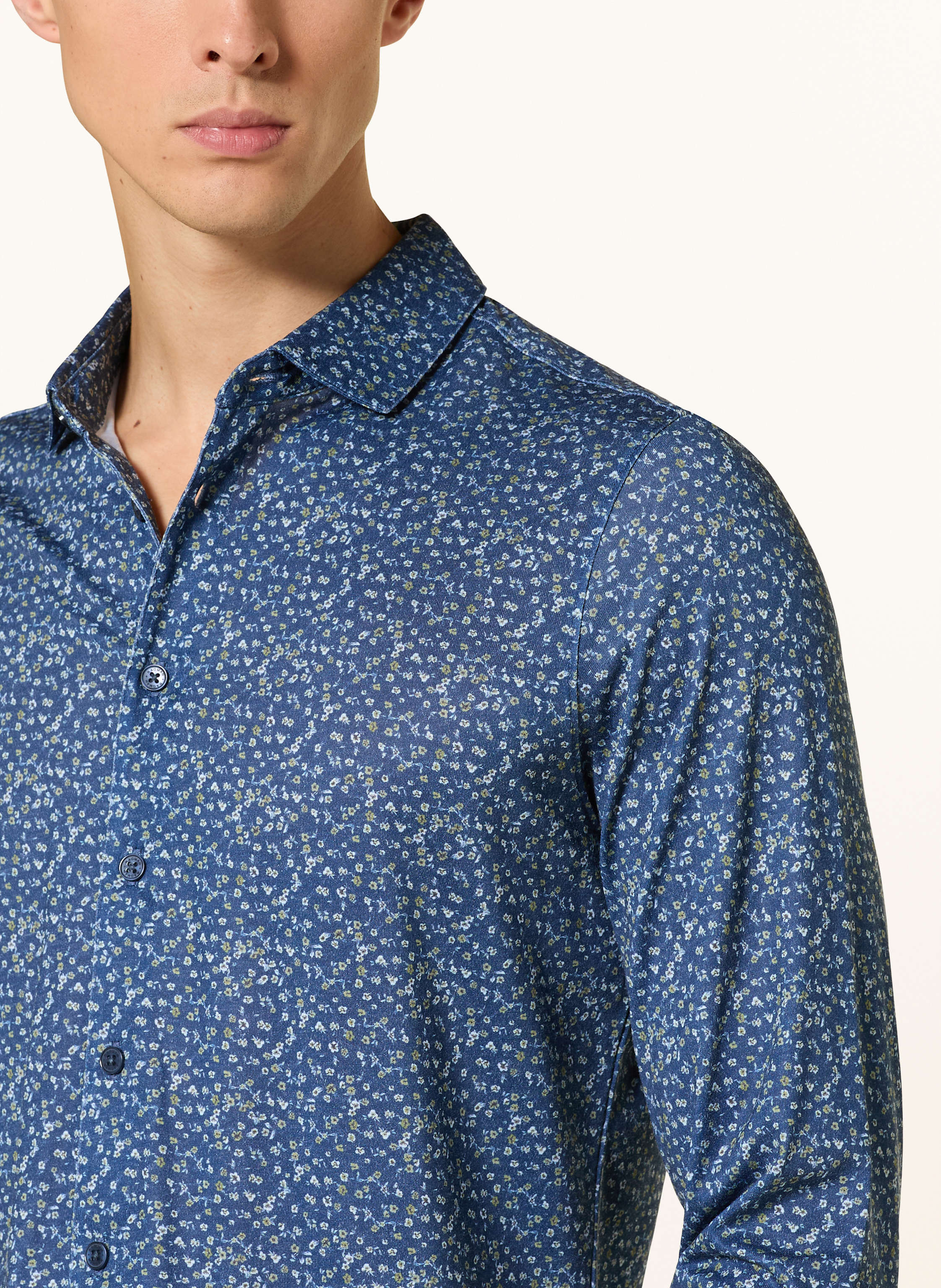 Thumbnail - Ragman Jerseyhemd Modern Fit blau