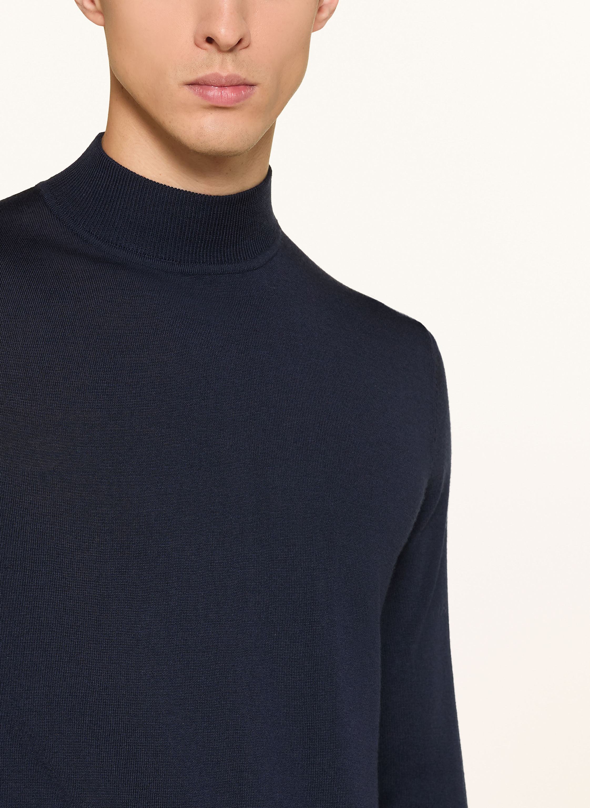 Thumbnail - Profuomo Pullover Aus Merinowolle blau