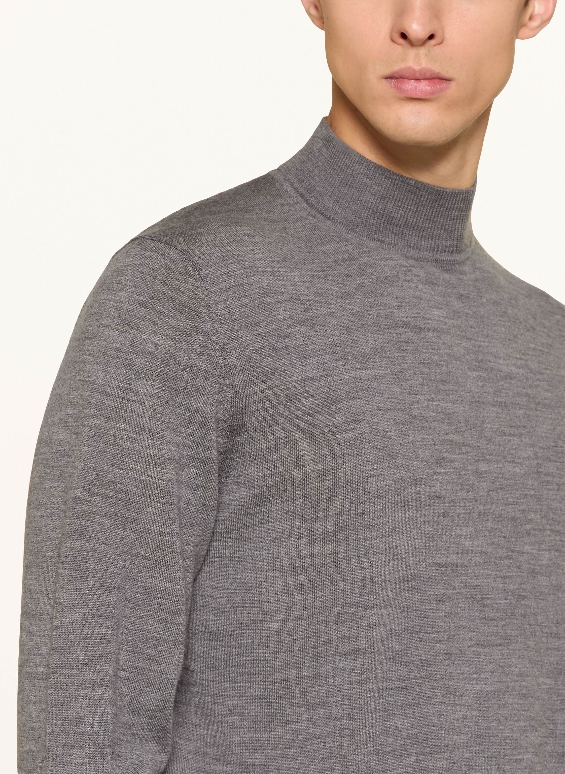 Thumbnail - Profuomo Pullover Aus Merinowolle grau