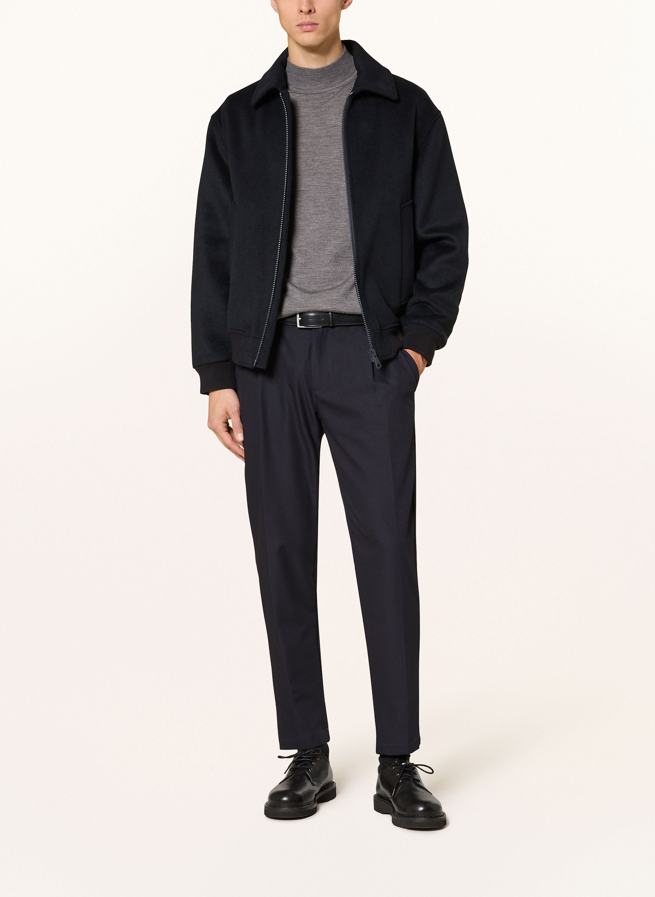 Thumbnail - Profuomo Pullover Aus Merinowolle grau