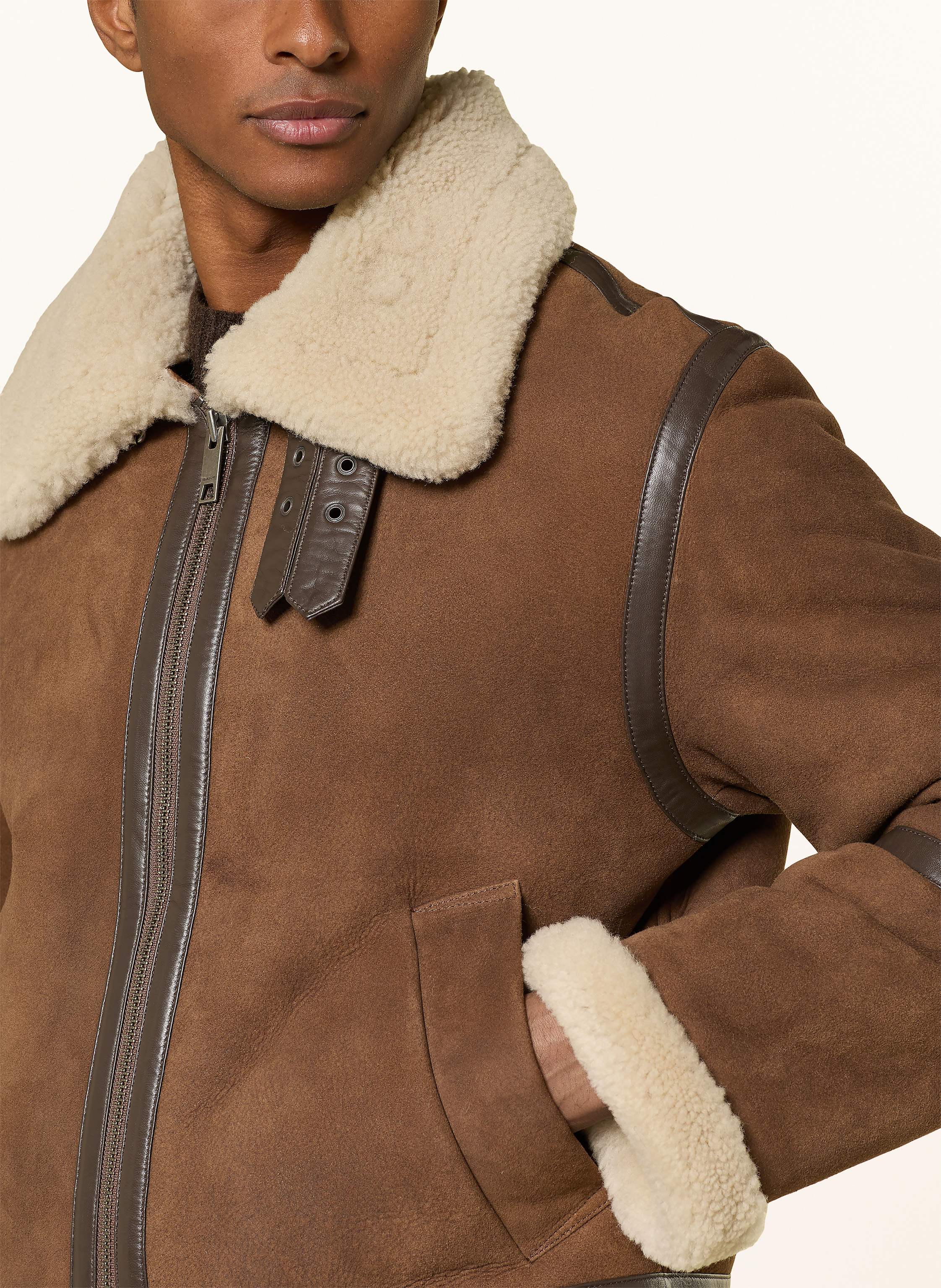 Thumbnail - Gant Lederjacke braun